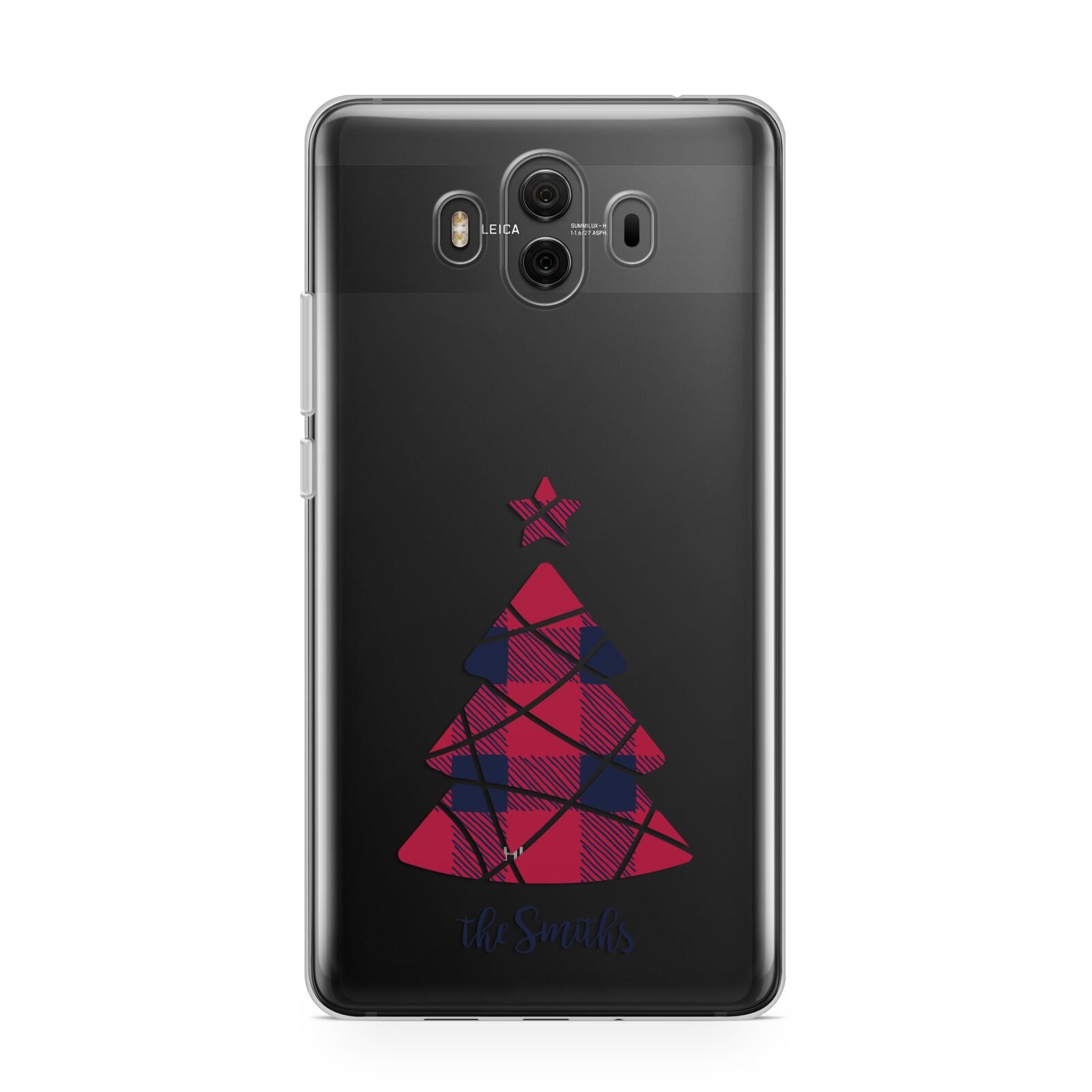 Tartan Christmas Tree Personalised Huawei Mate 10 Protective Phone Case