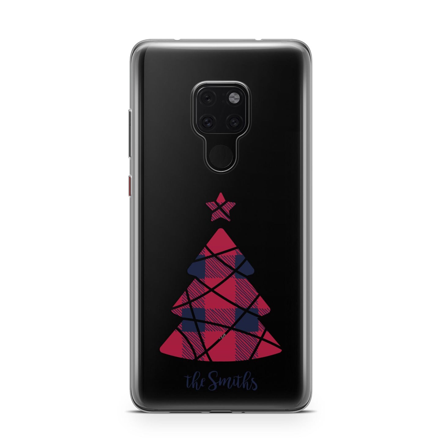 Tartan Christmas Tree Personalised Huawei Mate 20 Phone Case