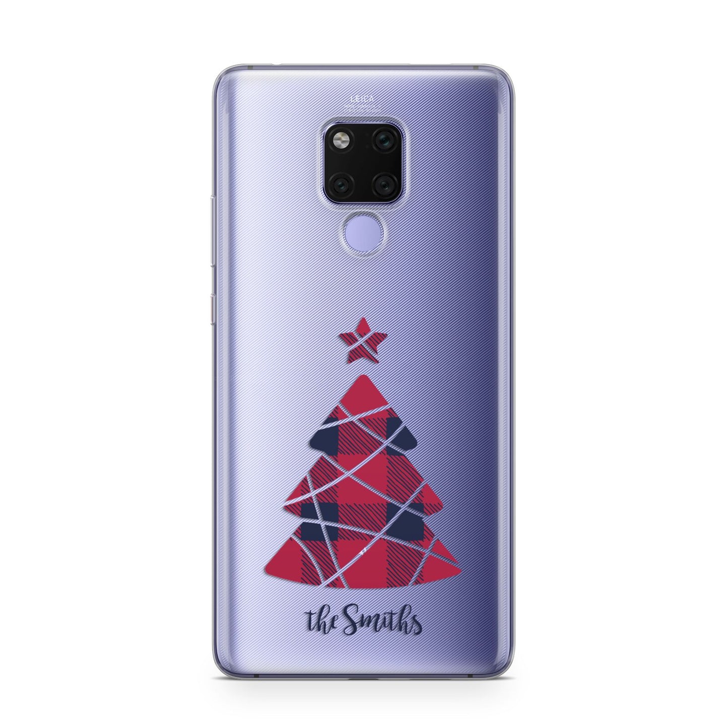 Tartan Christmas Tree Personalised Huawei Mate 20X Phone Case