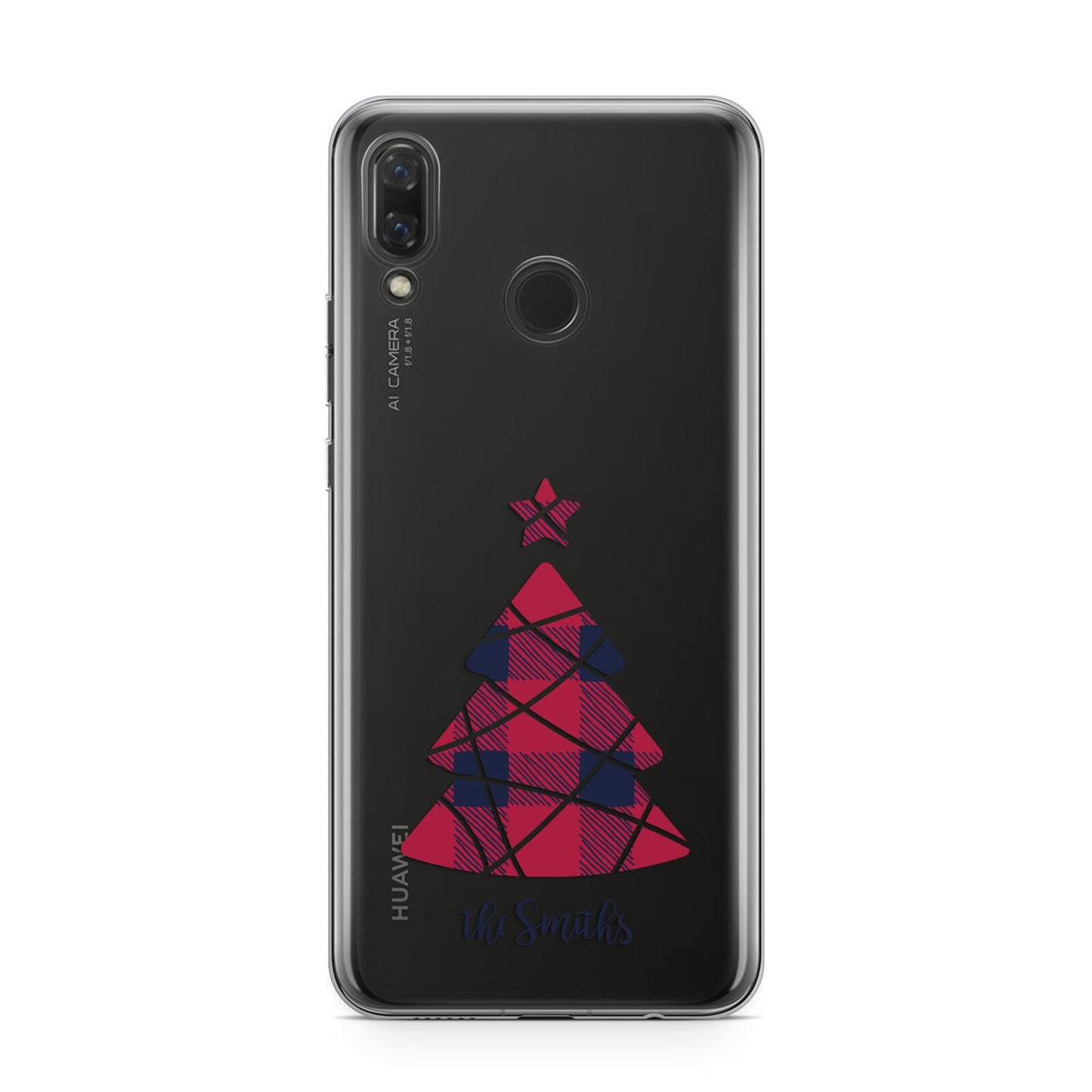 Tartan Christmas Tree Personalised Huawei Nova 3 Phone Case