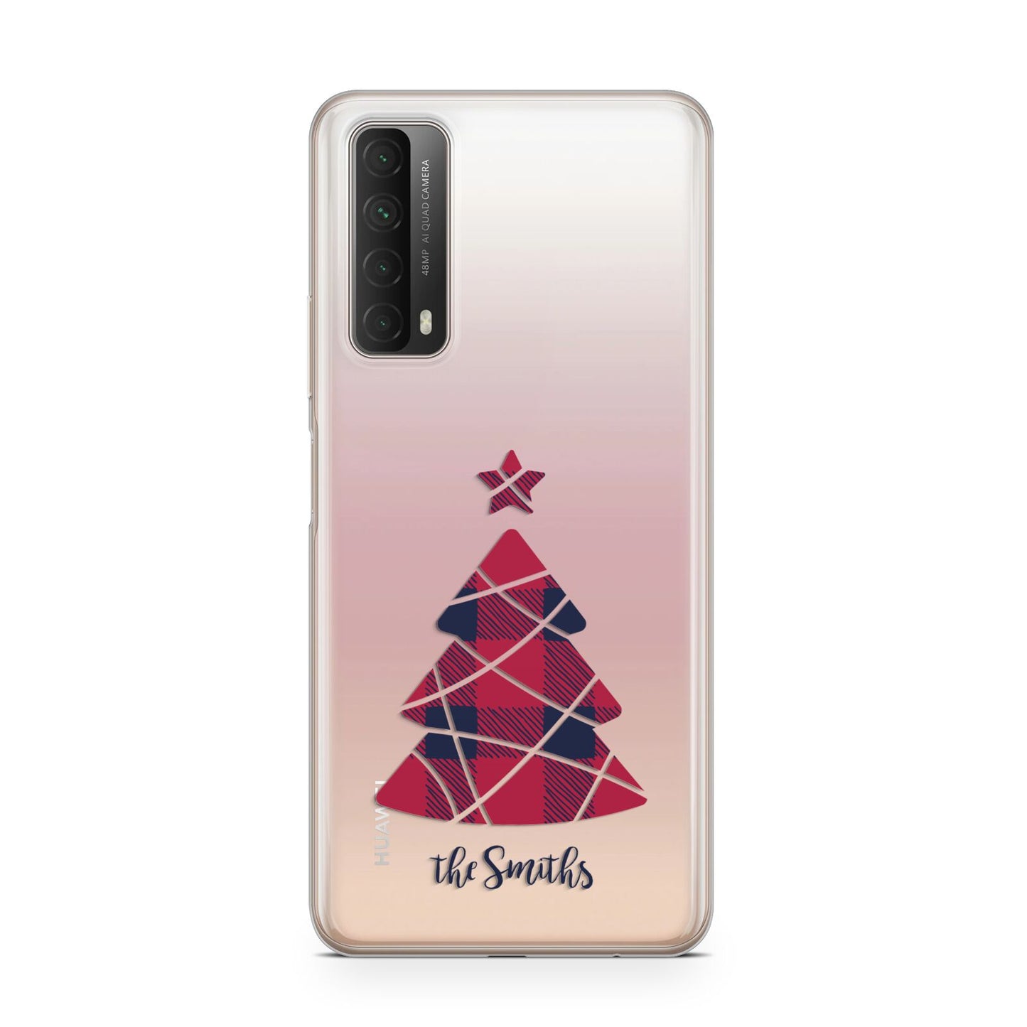 Tartan Christmas Tree Personalised Huawei P Smart 2021