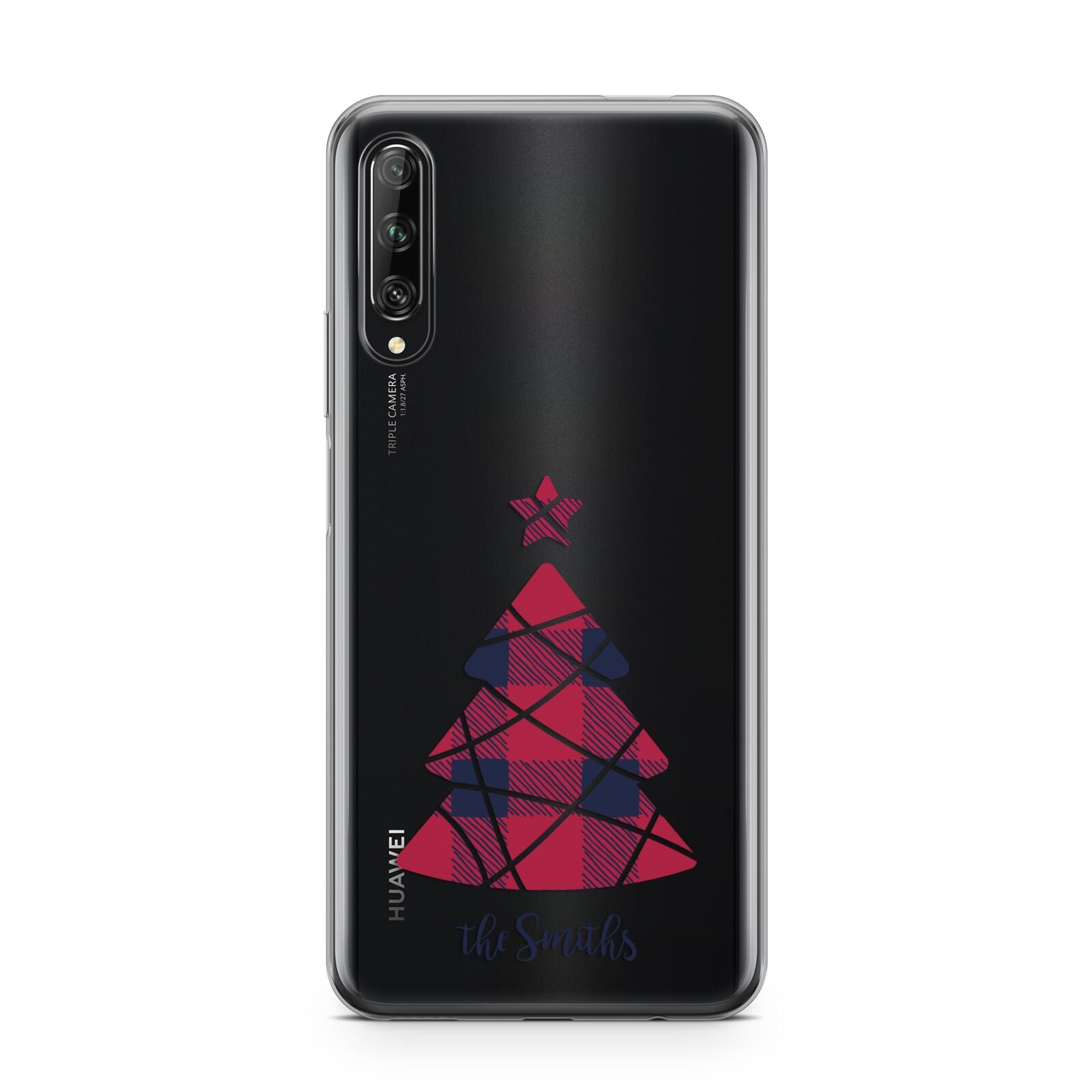 Tartan Christmas Tree Personalised Huawei P Smart Pro 2019