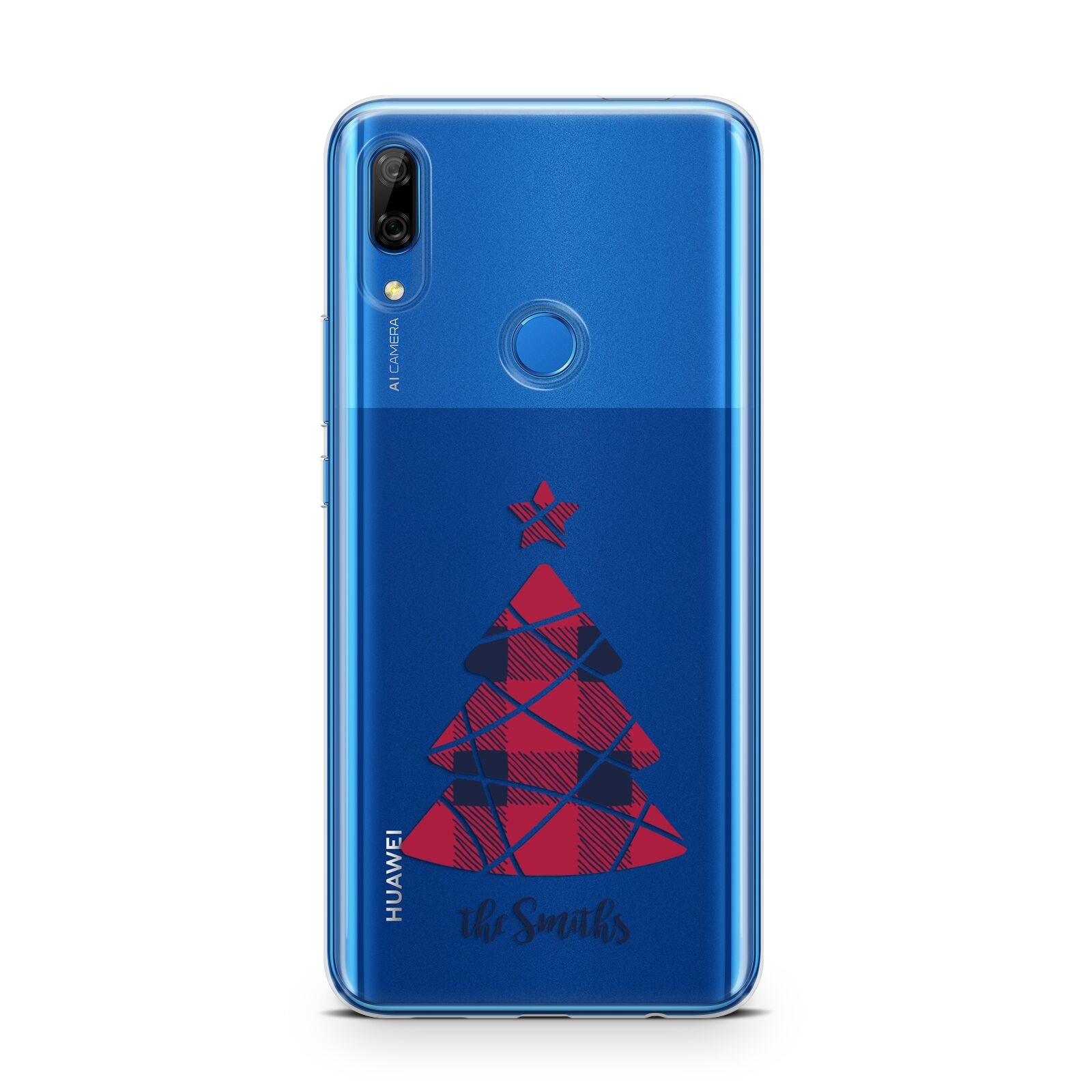 Tartan Christmas Tree Personalised Huawei P Smart Z