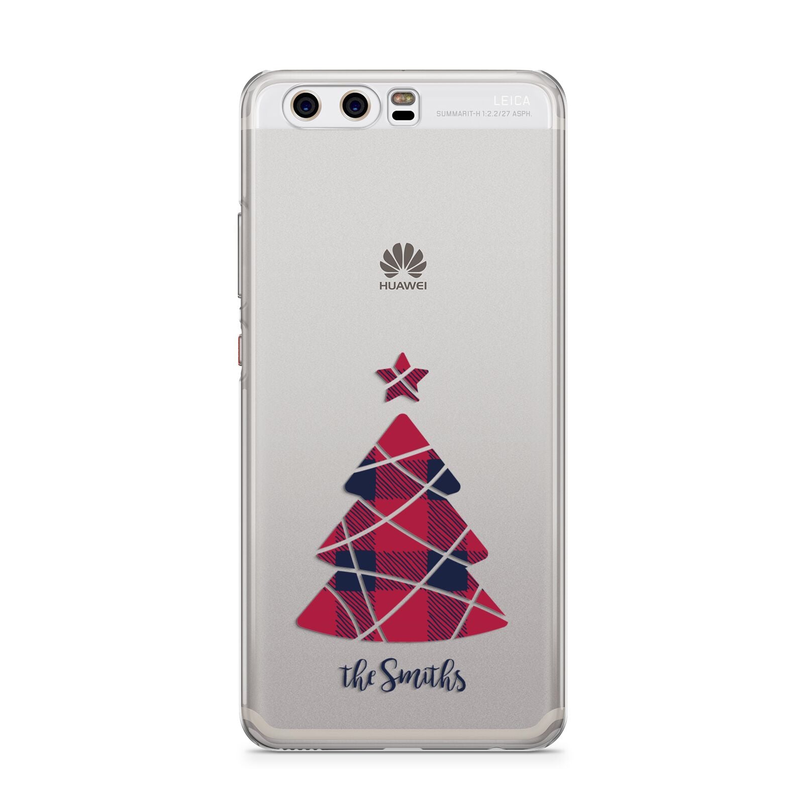 Tartan Christmas Tree Personalised Huawei P10 Phone Case