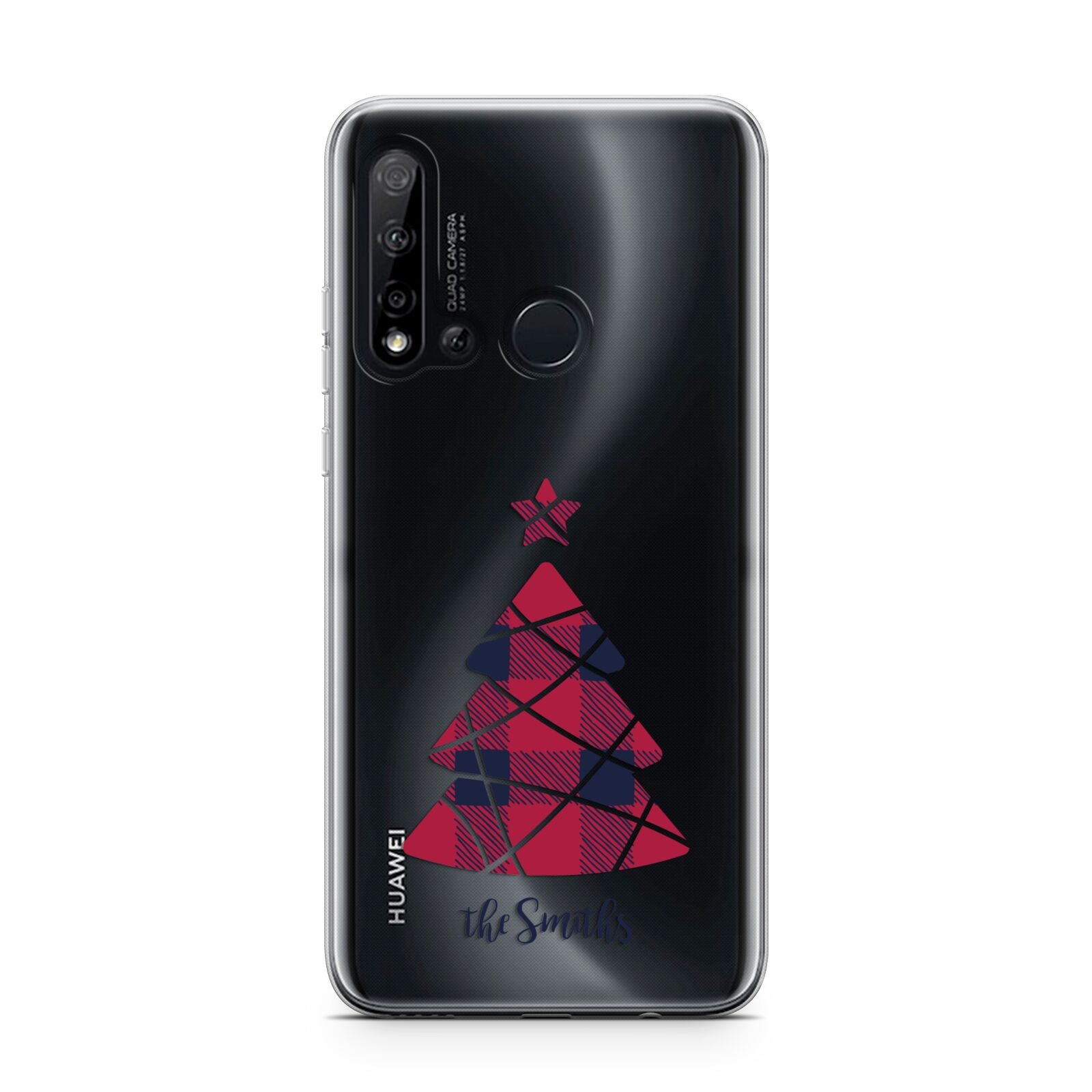 Tartan Christmas Tree Personalised Huawei P20 Lite 5G Phone Case