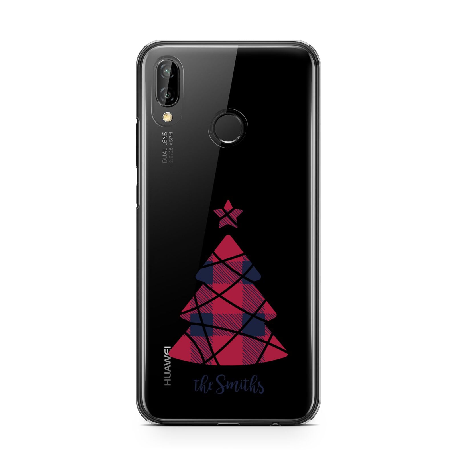 Tartan Christmas Tree Personalised Huawei P20 Lite Phone Case