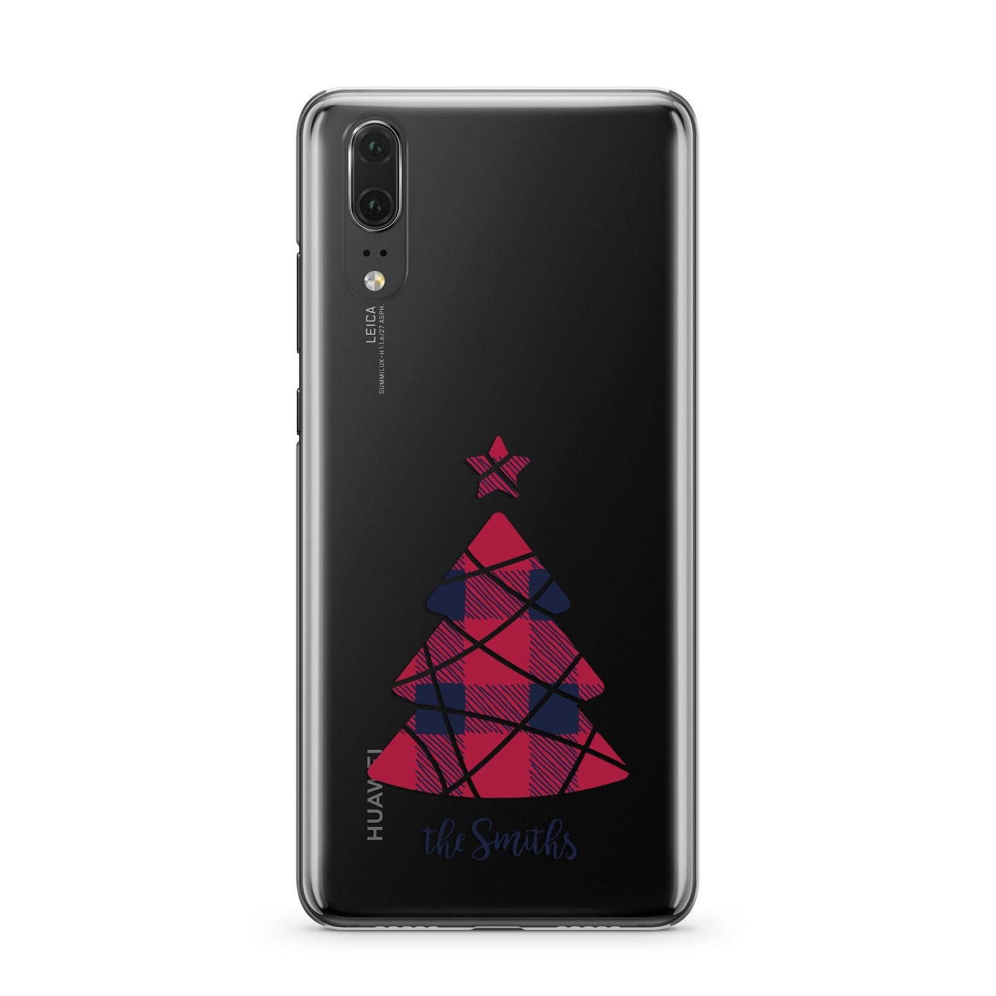 Tartan Christmas Tree Personalised Huawei P20 Phone Case