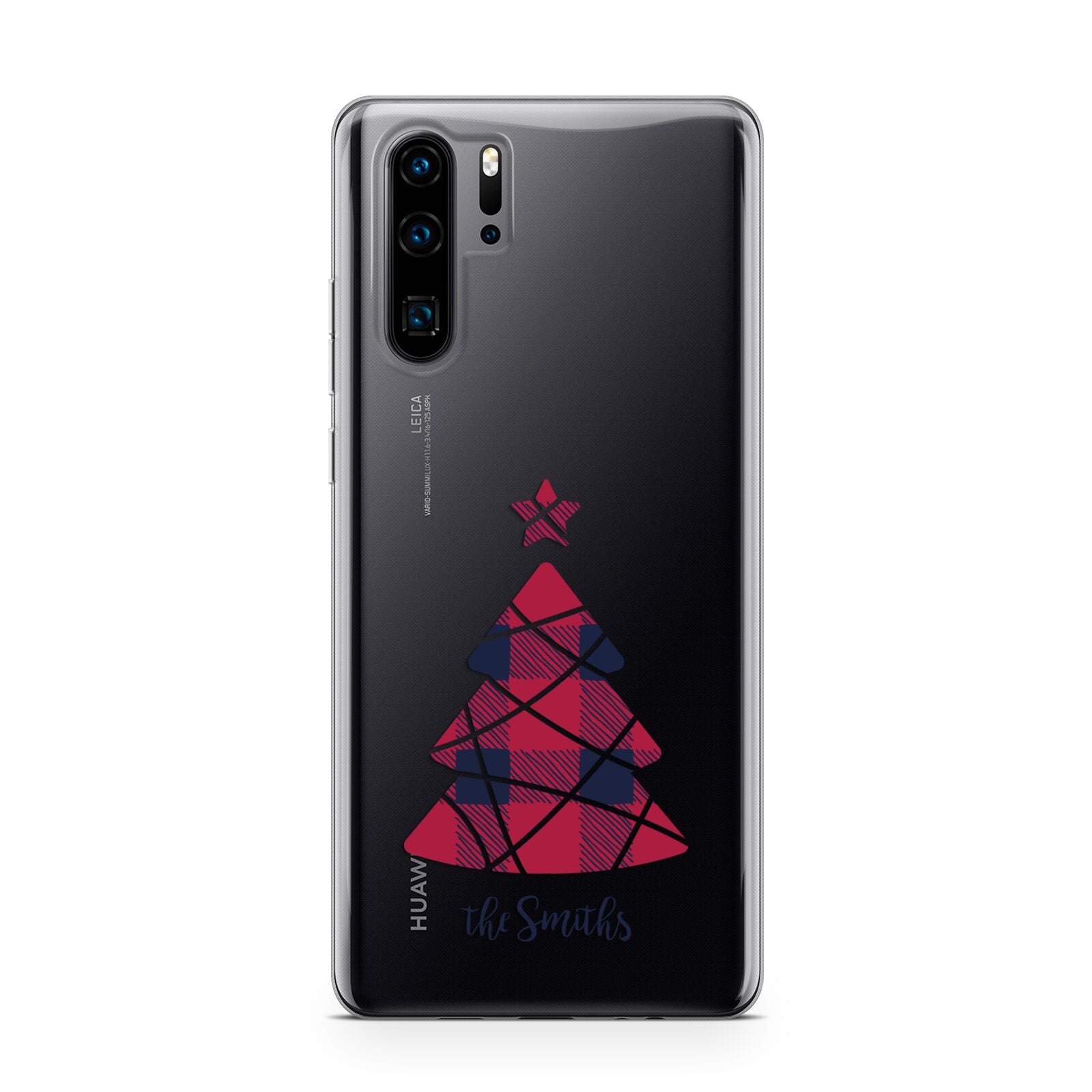 Tartan Christmas Tree Personalised Huawei P30 Pro Phone Case