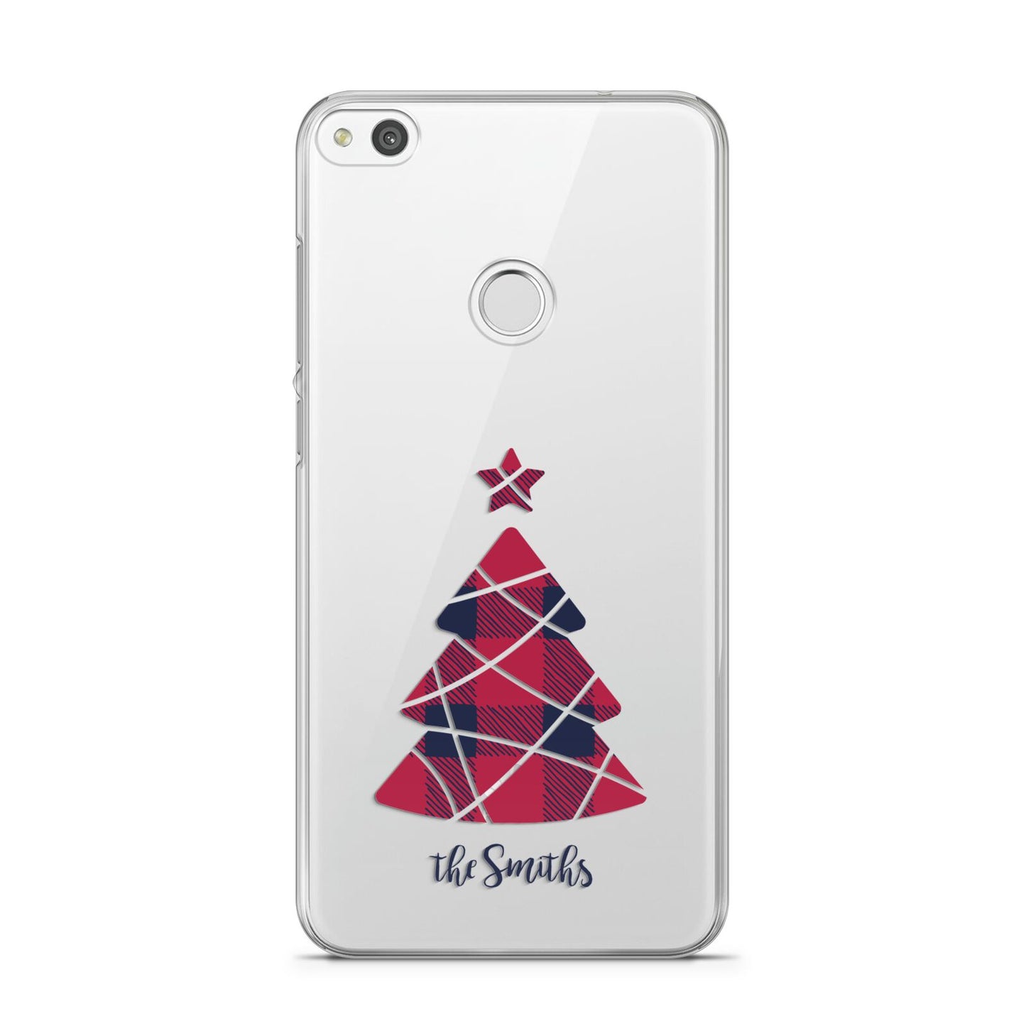 Tartan Christmas Tree Personalised Huawei P8 Lite Case