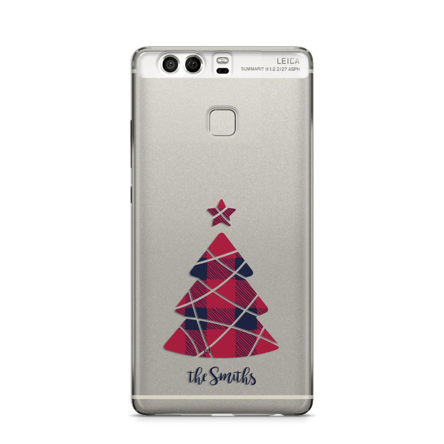 Tartan Christmas Tree Personalised Huawei P9 Case