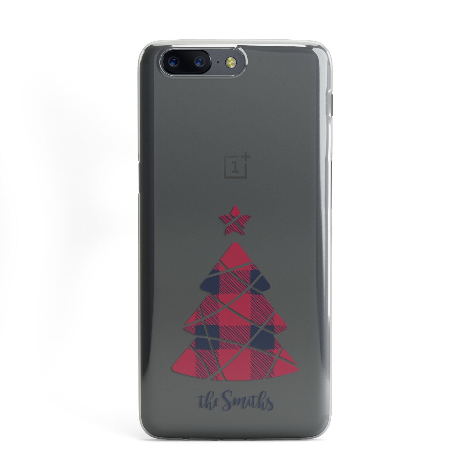 Tartan Christmas Tree Personalised OnePlus Case