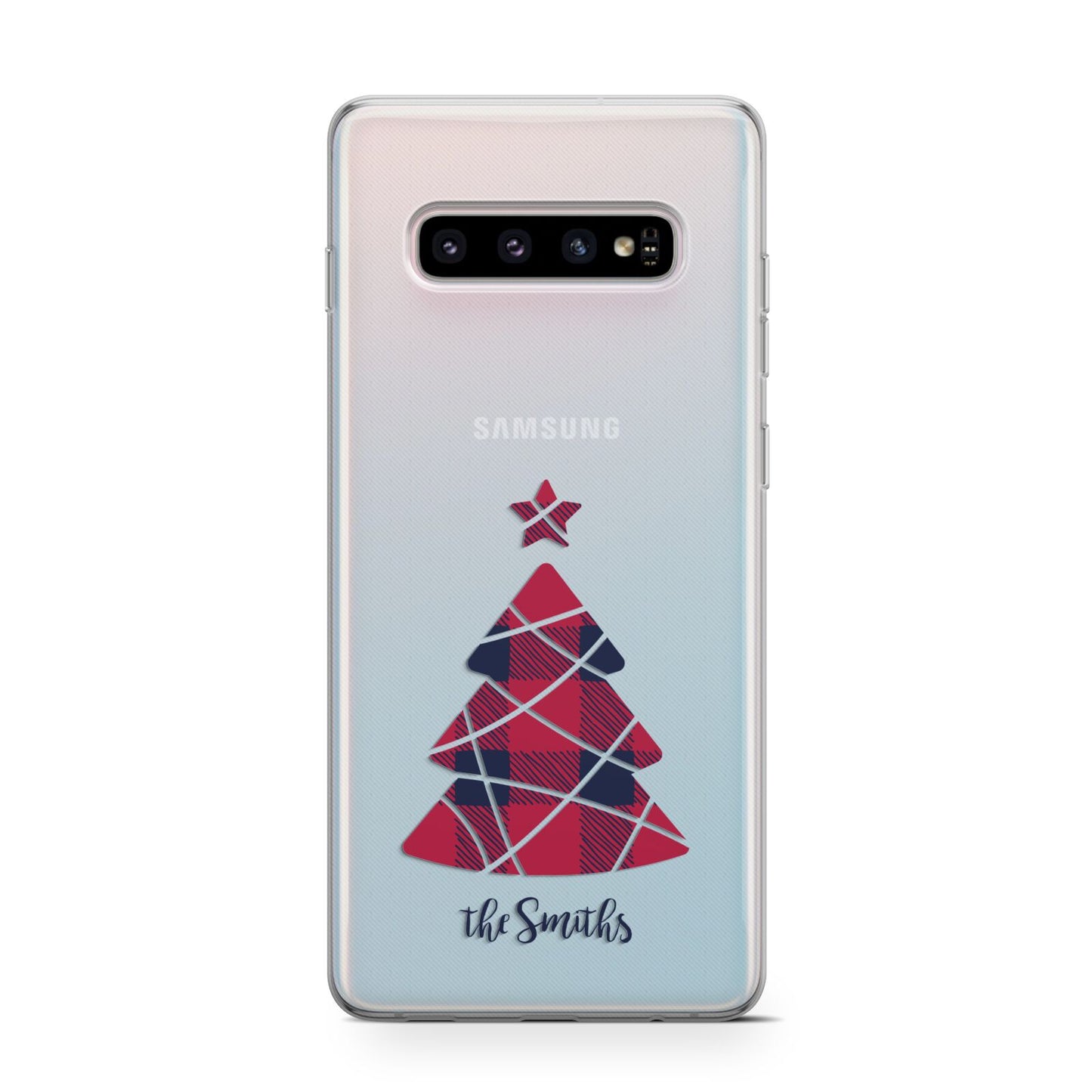 Tartan Christmas Tree Personalised Protective Samsung Galaxy Case