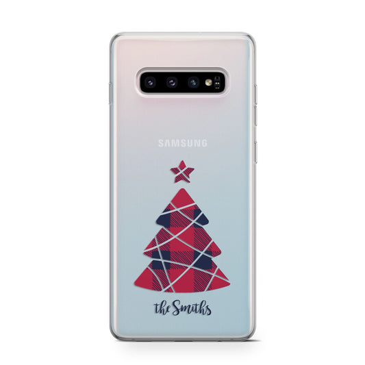 Tartan Christmas Tree Personalised Protective Samsung Galaxy Case