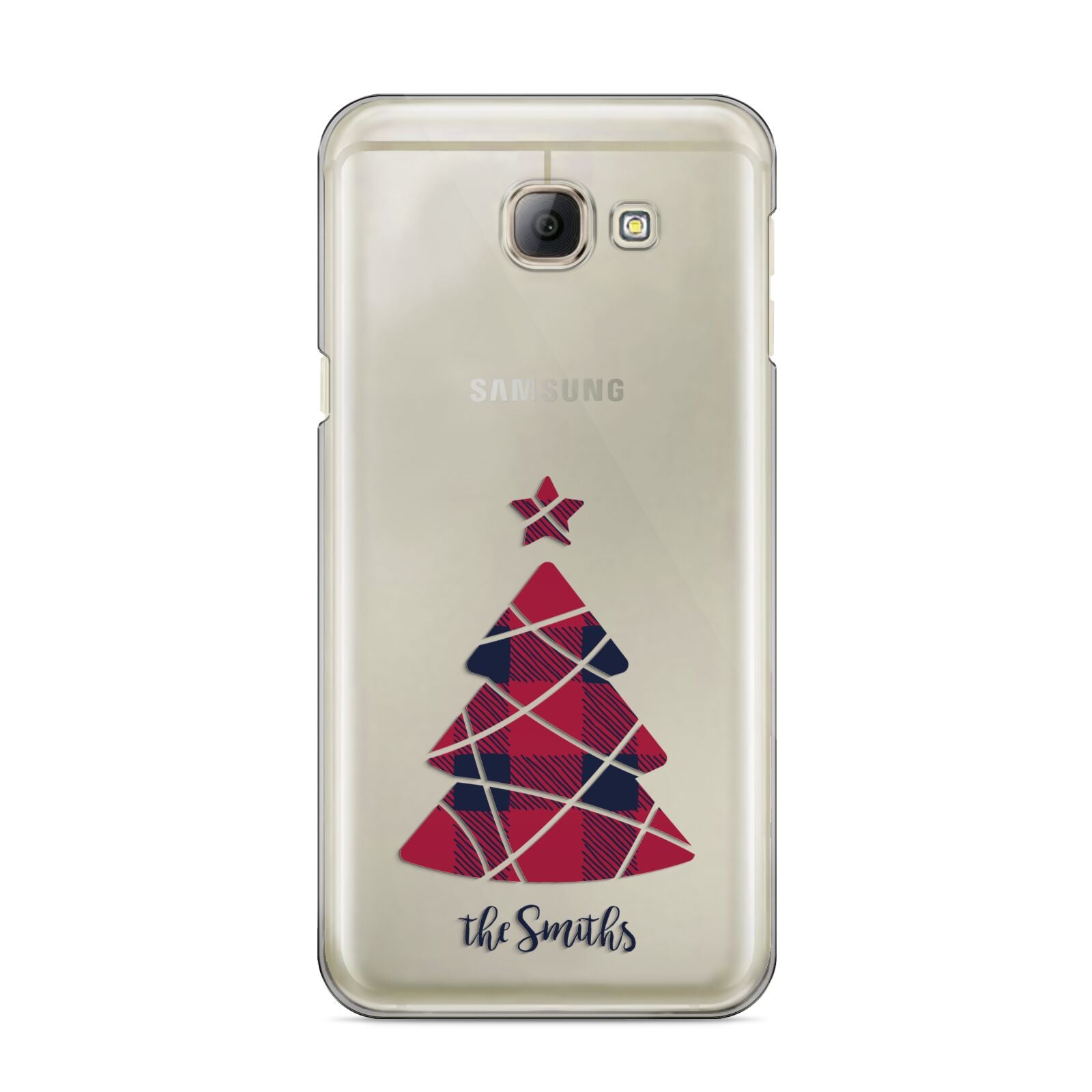 Tartan Christmas Tree Personalised Samsung Galaxy A8 2016 Case