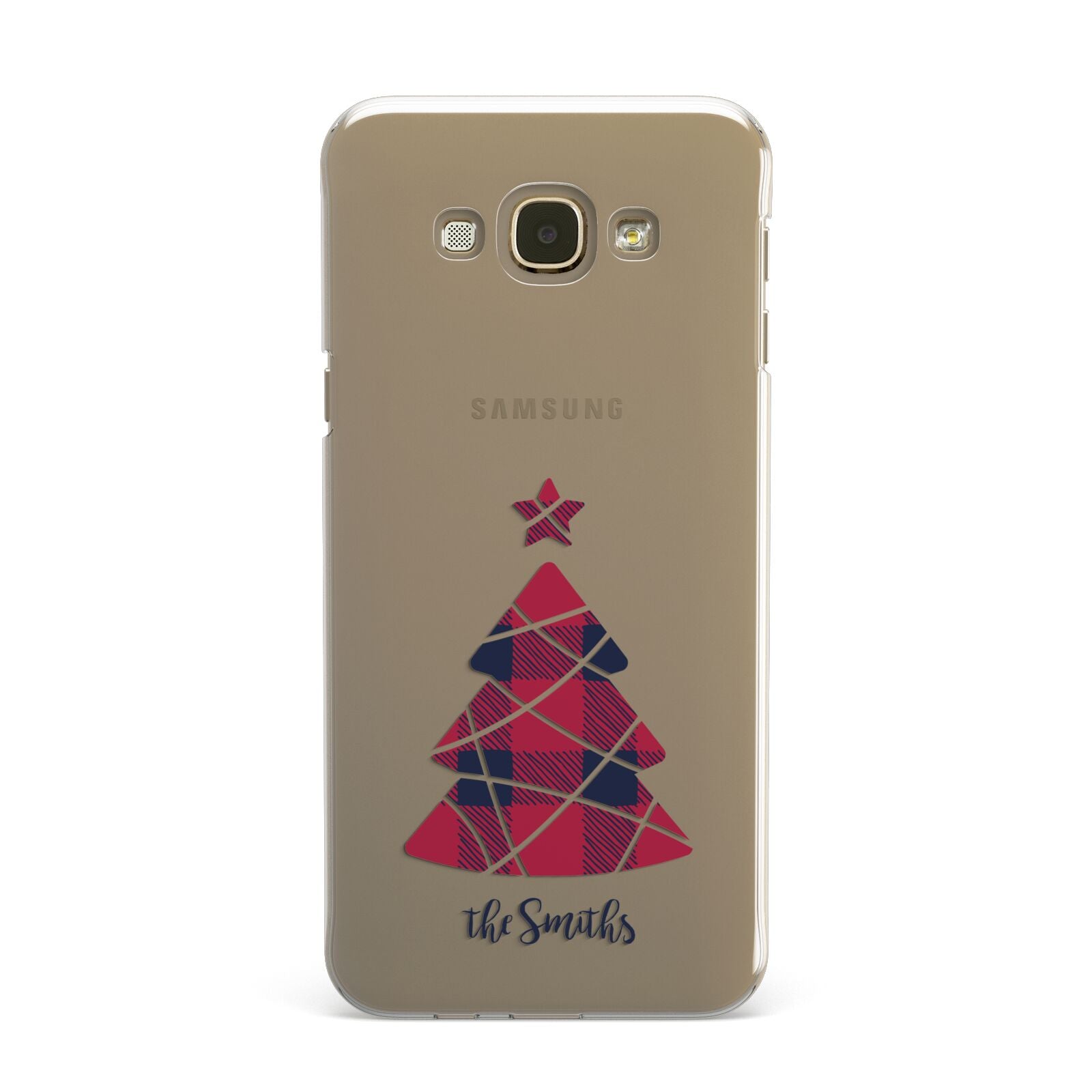 Tartan Christmas Tree Personalised Samsung Galaxy A8 Case