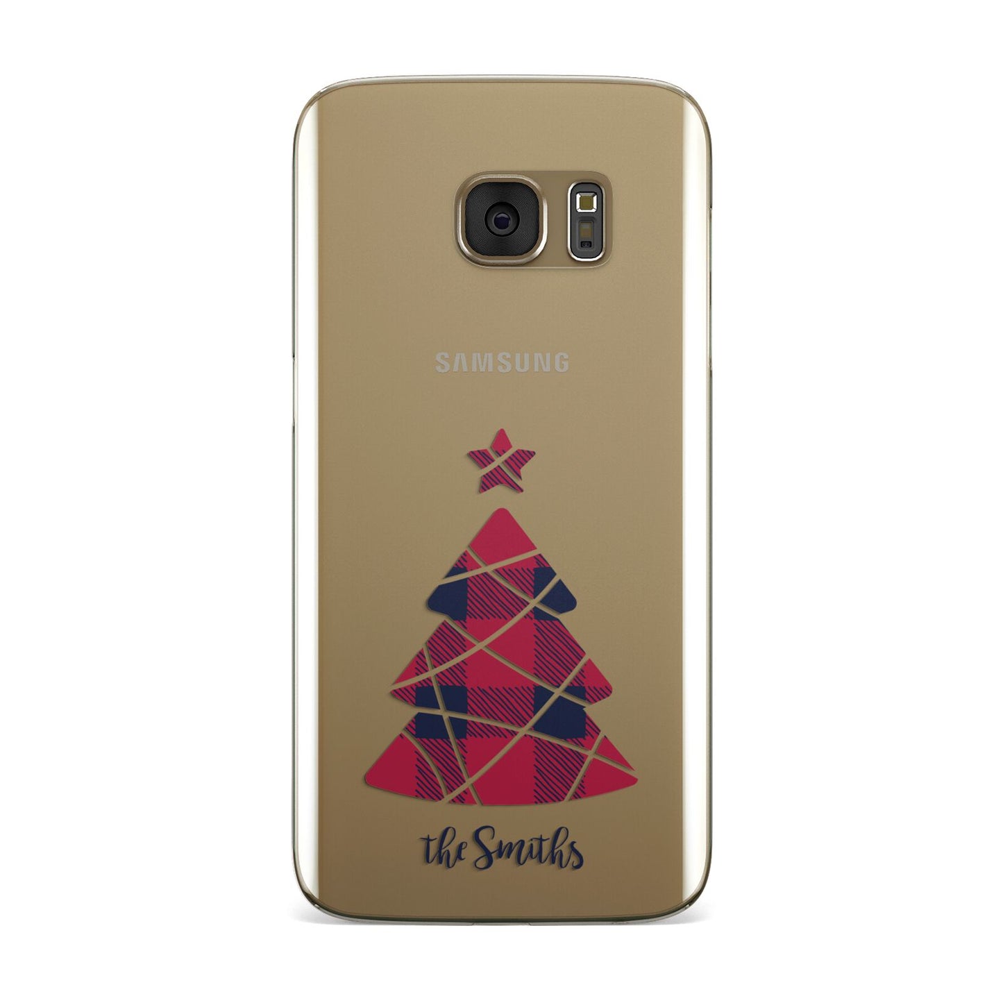 Tartan Christmas Tree Personalised Samsung Galaxy Case