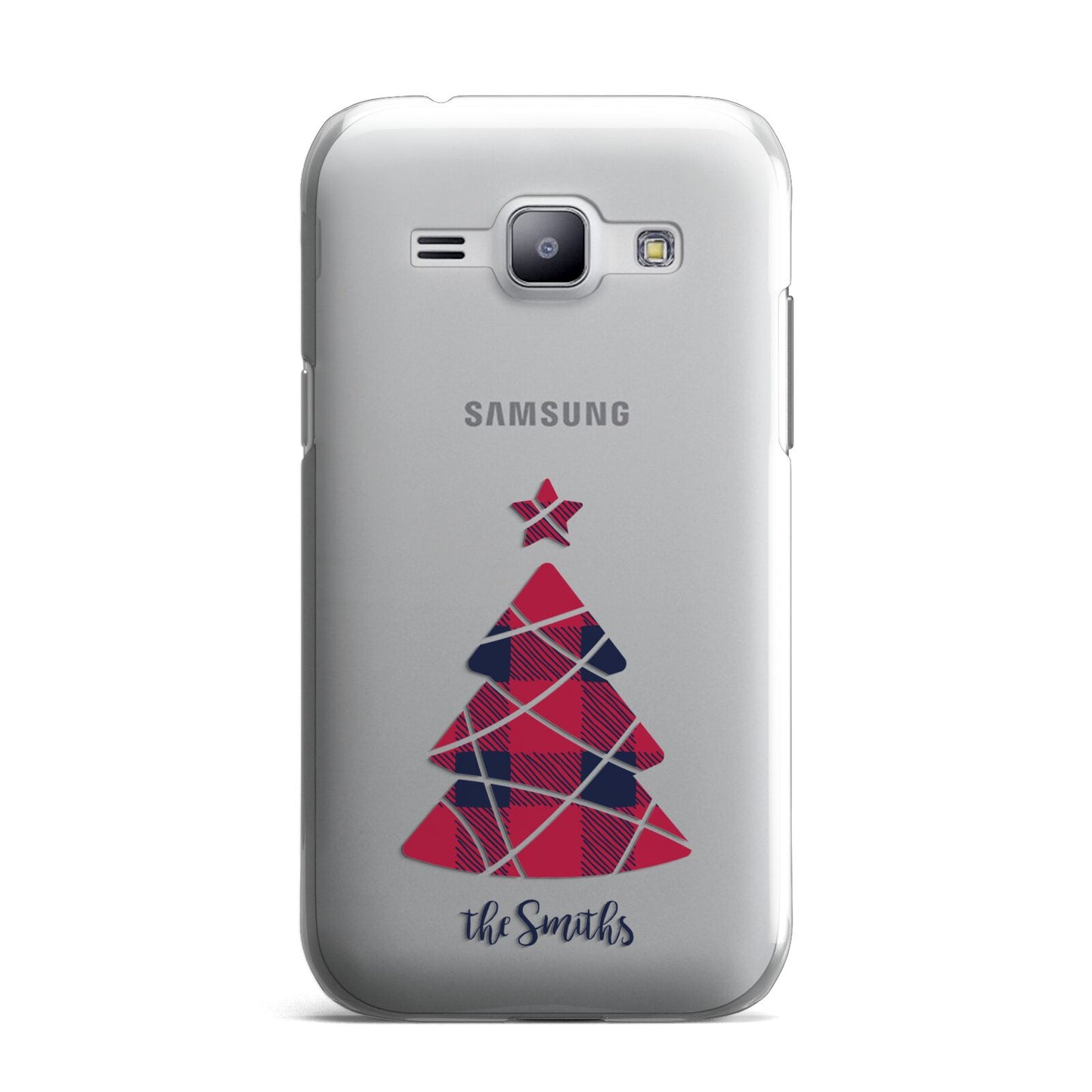 Tartan Christmas Tree Personalised Samsung Galaxy J1 2015 Case