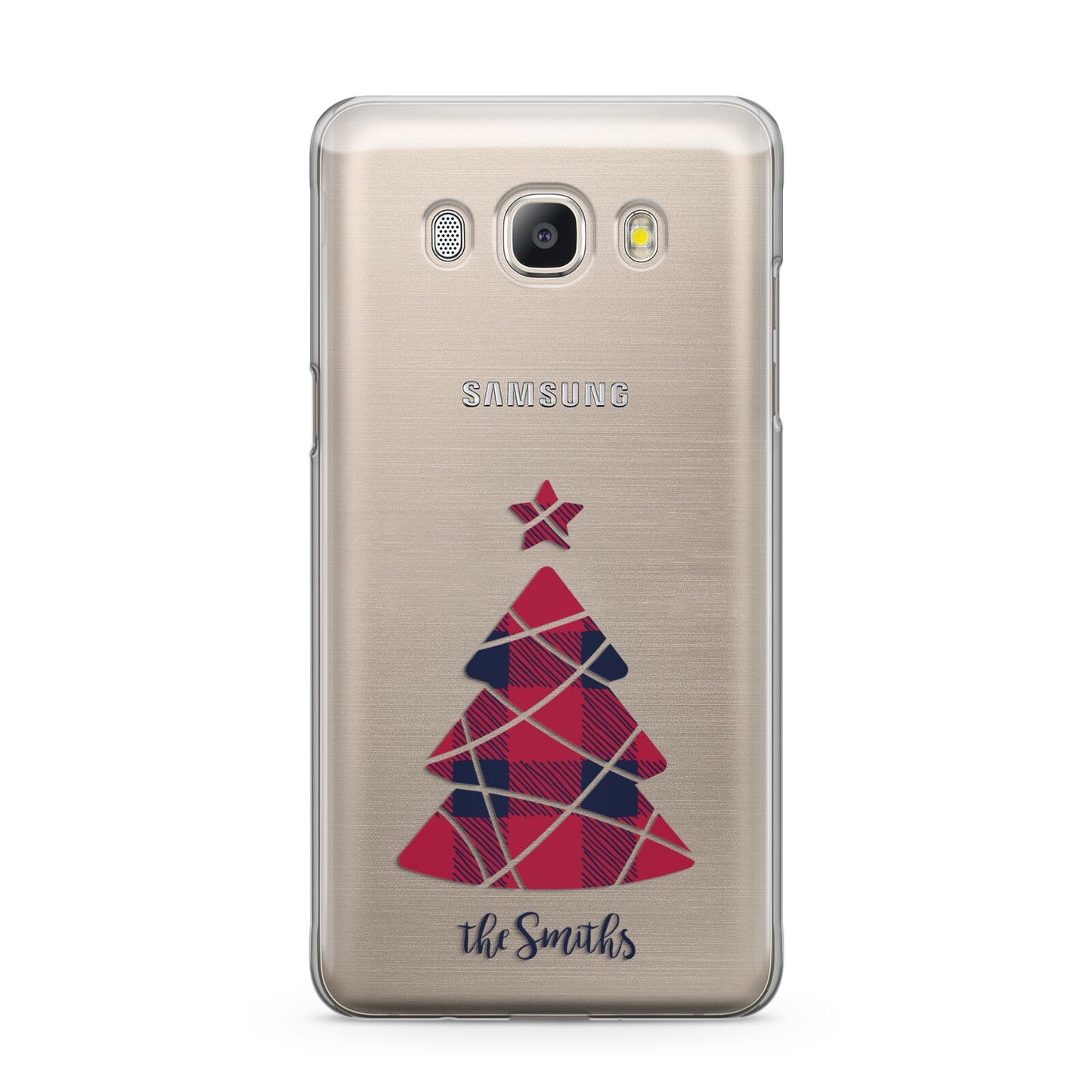 Tartan Christmas Tree Personalised Samsung Galaxy J5 2016 Case