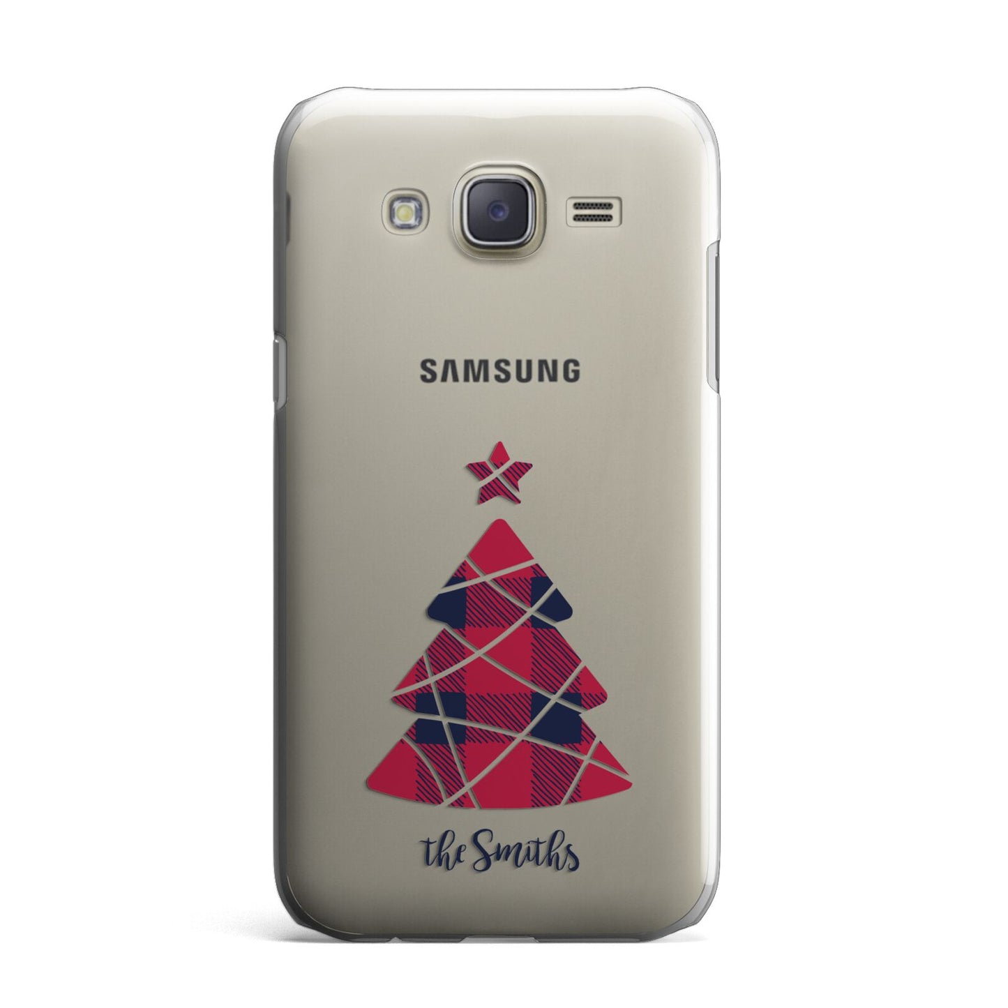 Tartan Christmas Tree Personalised Samsung Galaxy J7 Case