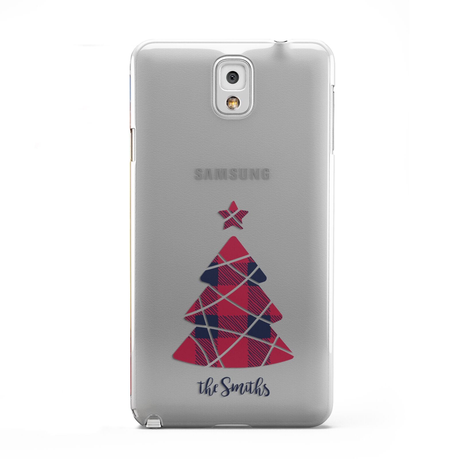 Tartan Christmas Tree Personalised Samsung Galaxy Note 3 Case