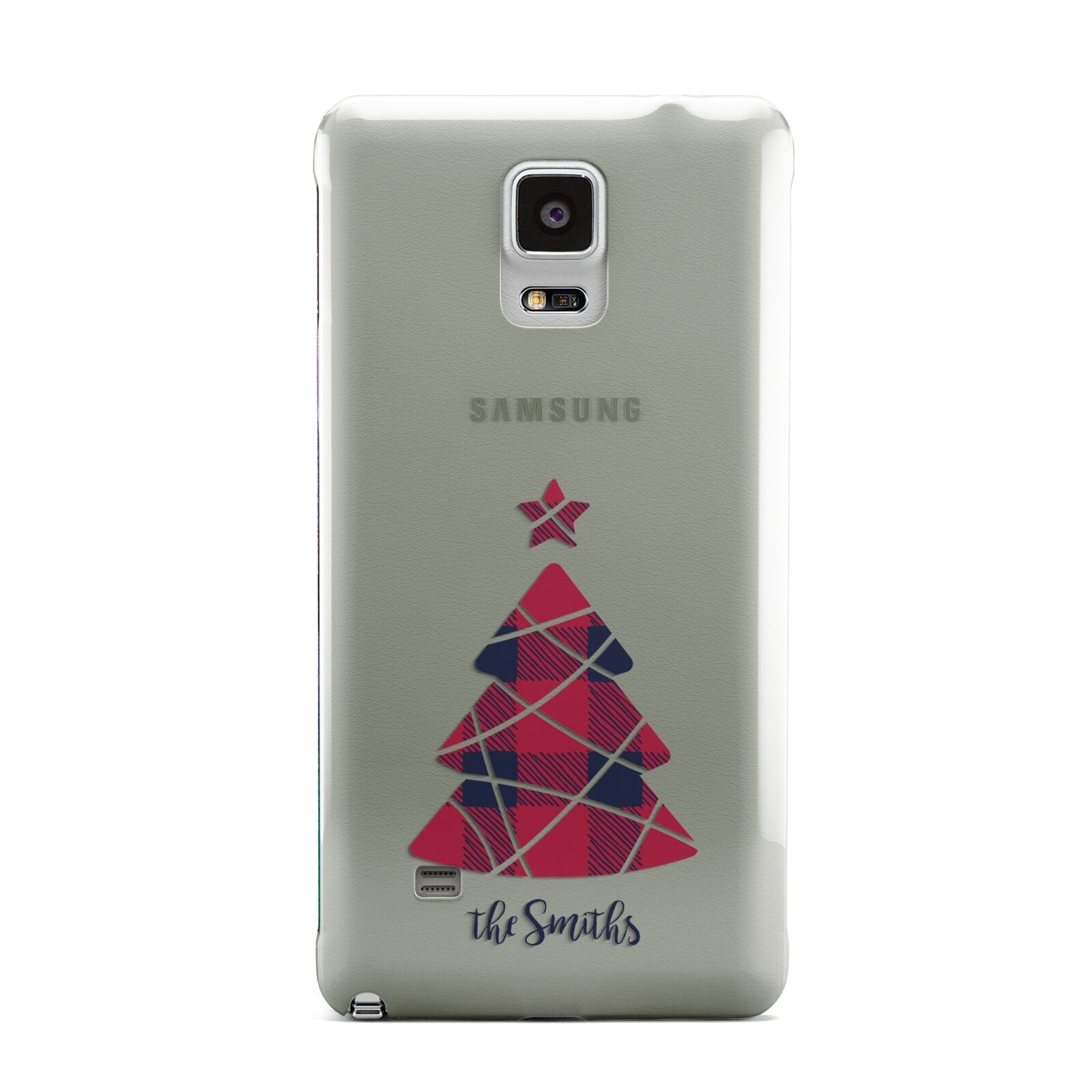 Tartan Christmas Tree Personalised Samsung Galaxy Note 4 Case