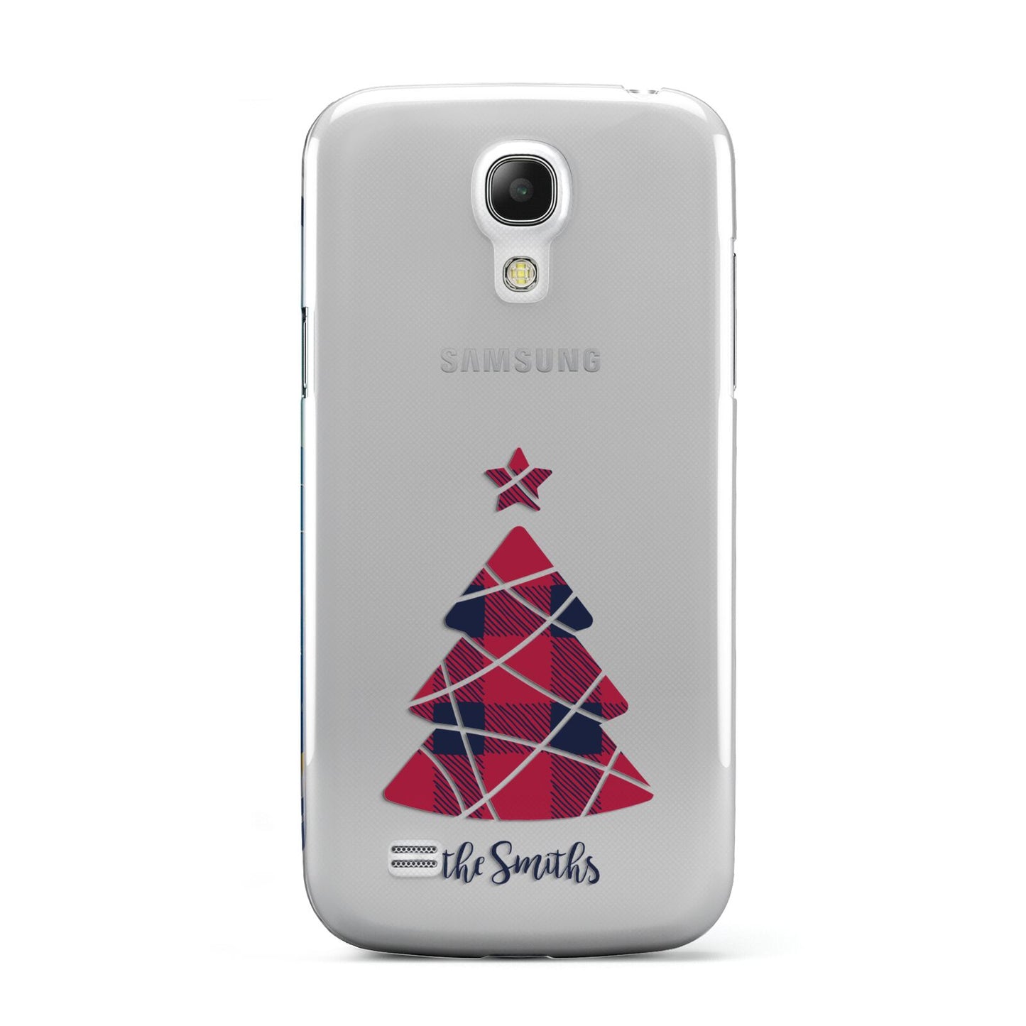 Tartan Christmas Tree Personalised Samsung Galaxy S4 Mini Case