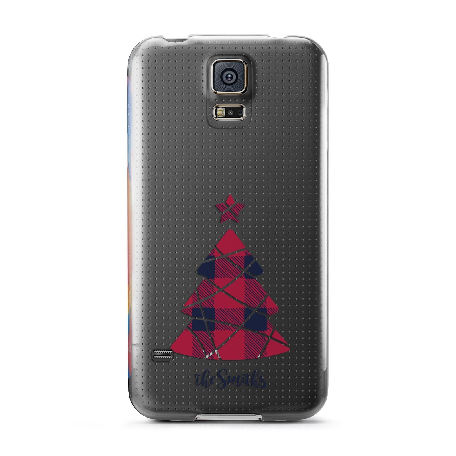 Tartan Christmas Tree Personalised Samsung Galaxy S5 Case