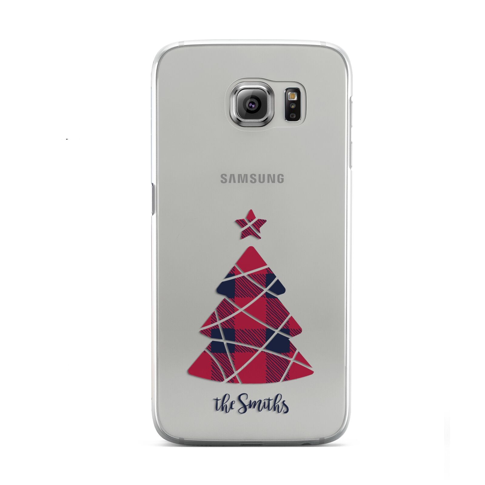 Tartan Christmas Tree Personalised Samsung Galaxy S6 Case