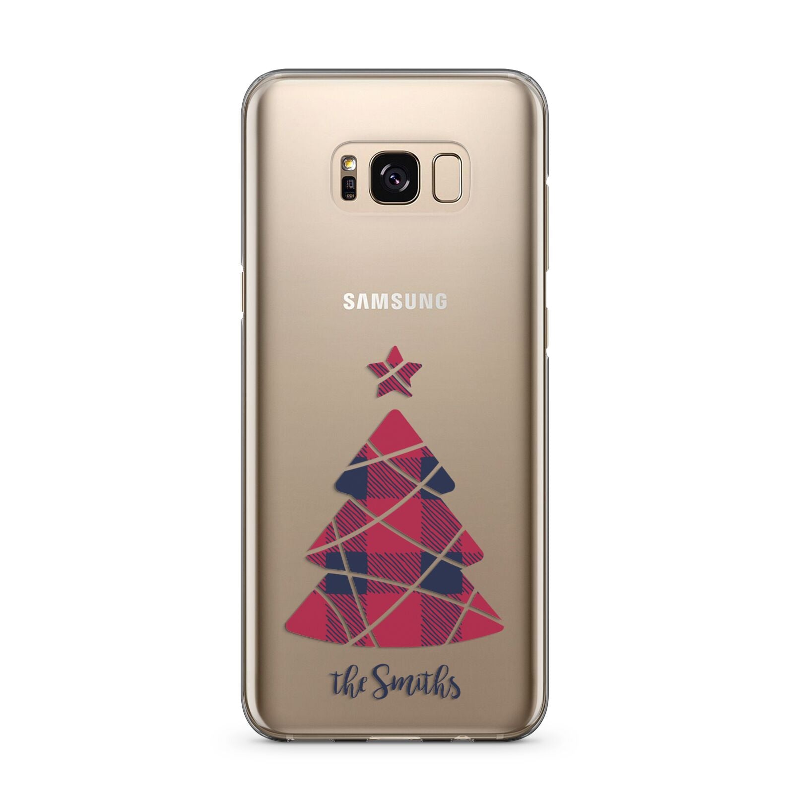 Tartan Christmas Tree Personalised Samsung Galaxy S8 Plus Case