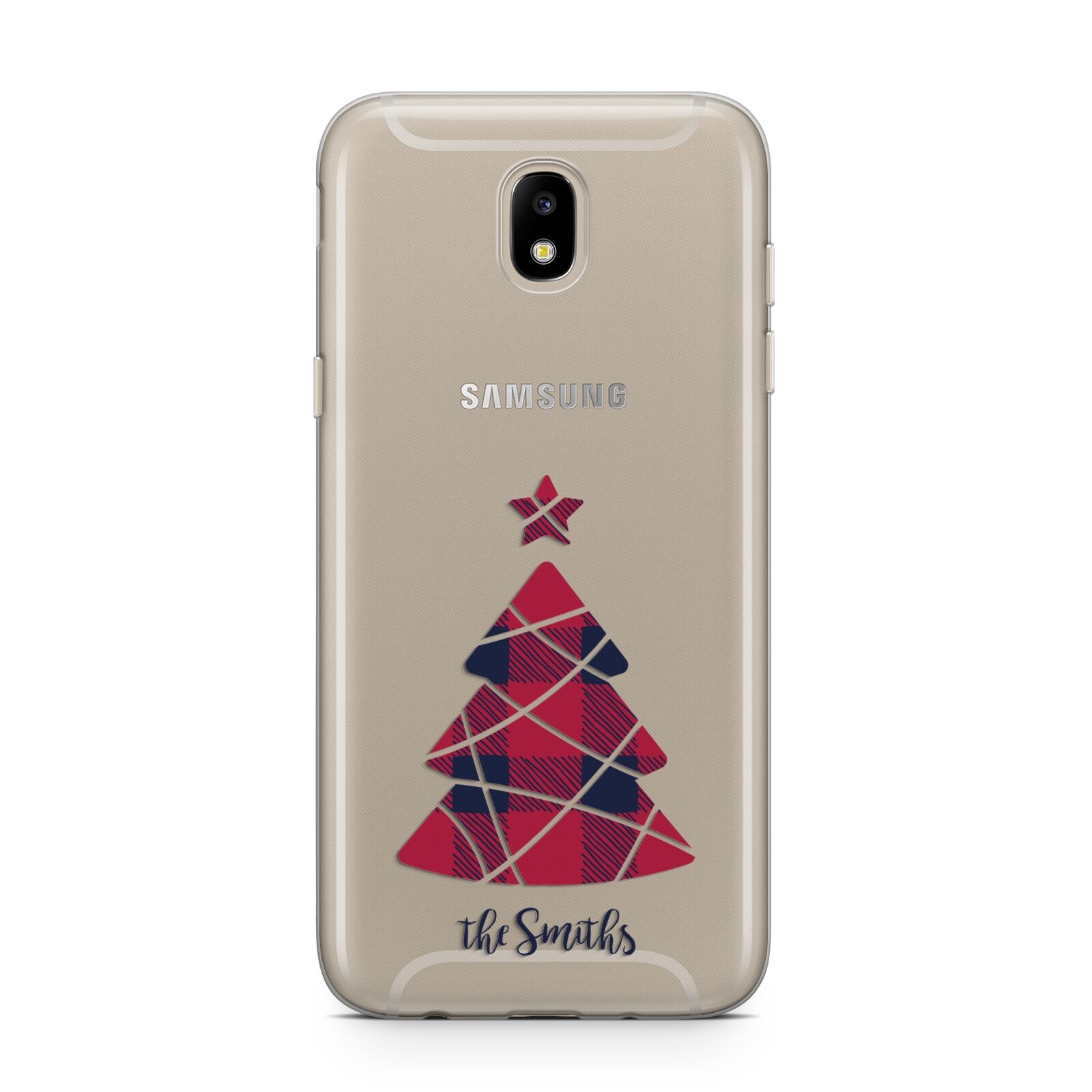 Tartan Christmas Tree Personalised Samsung J5 2017 Case