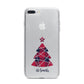 Tartan Christmas Tree Personalised iPhone 7 Plus Bumper Case on Silver iPhone