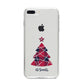 Tartan Christmas Tree Personalised iPhone 8 Plus Bumper Case on Silver iPhone
