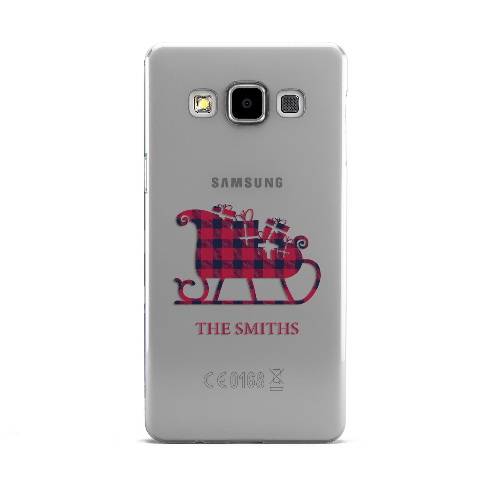 Tartan Santa Sleigh Personalised Surname Samsung Galaxy A5 Case