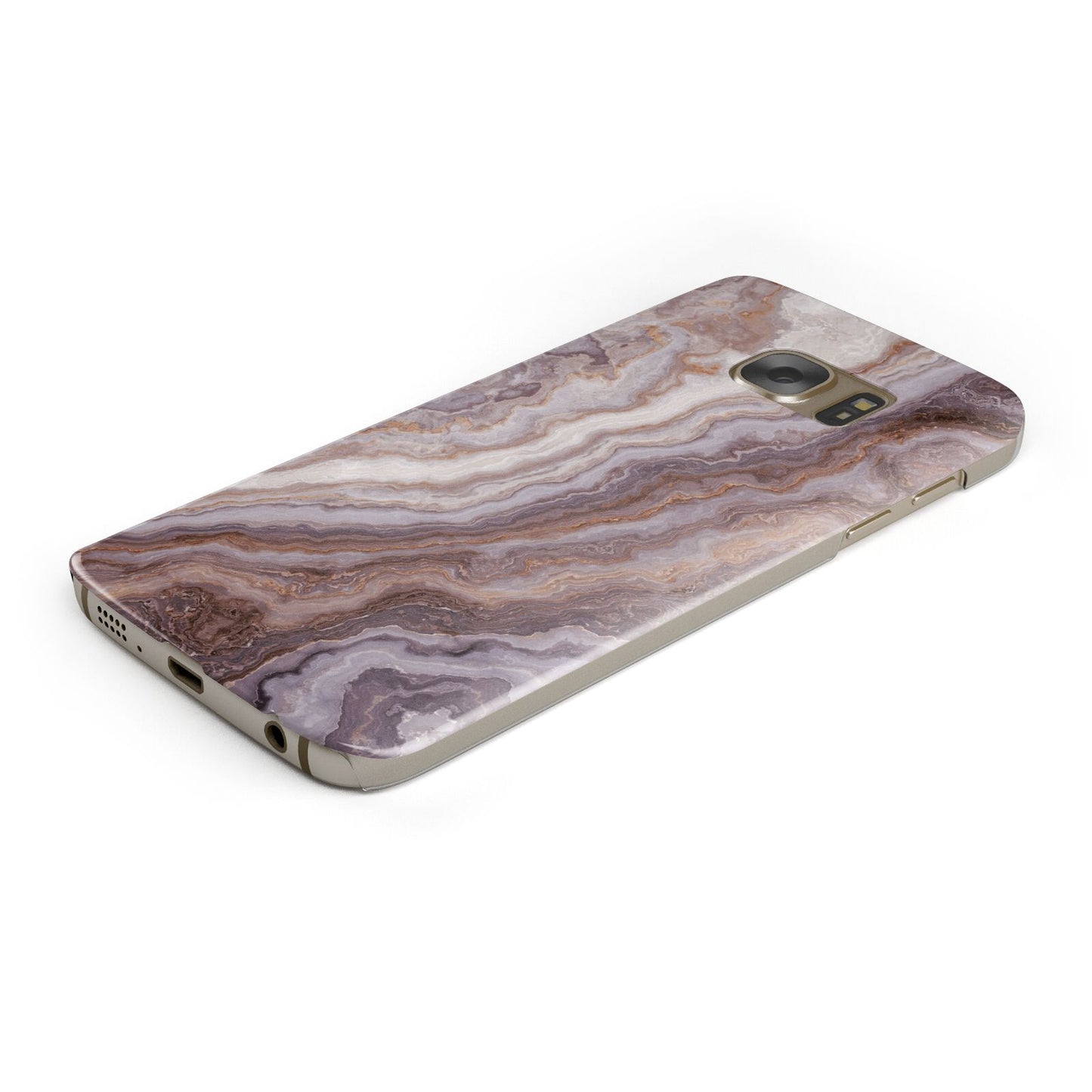 Taupe Agate Protective Samsung Galaxy Case Angled Image