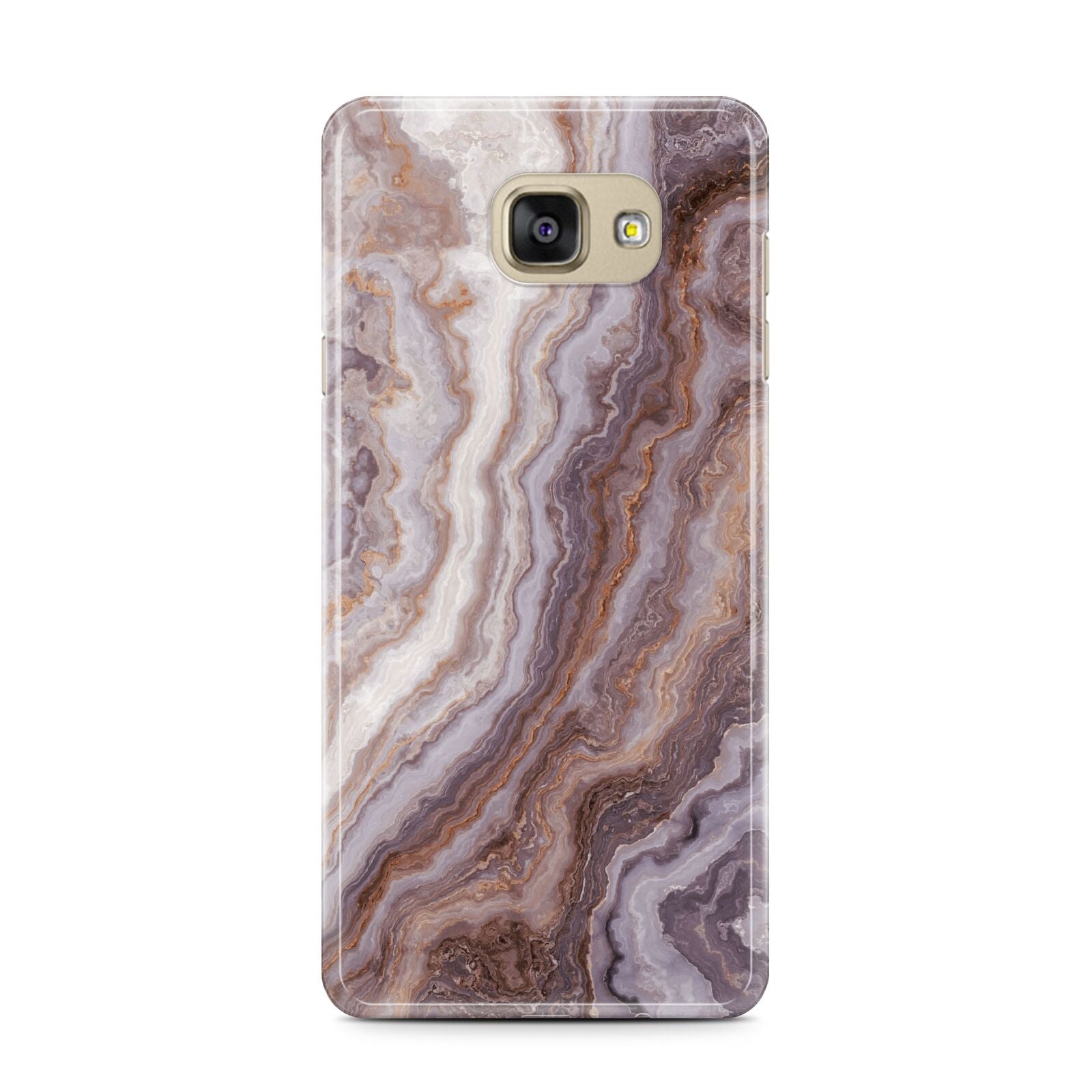 Taupe Agate Samsung Galaxy A7 2016 Case on gold phone