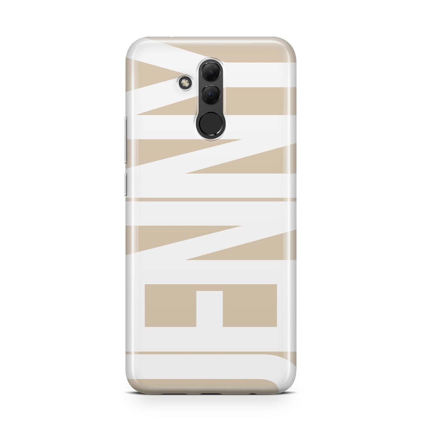 Taupe with Bold White Name Huawei Mate 20 Lite