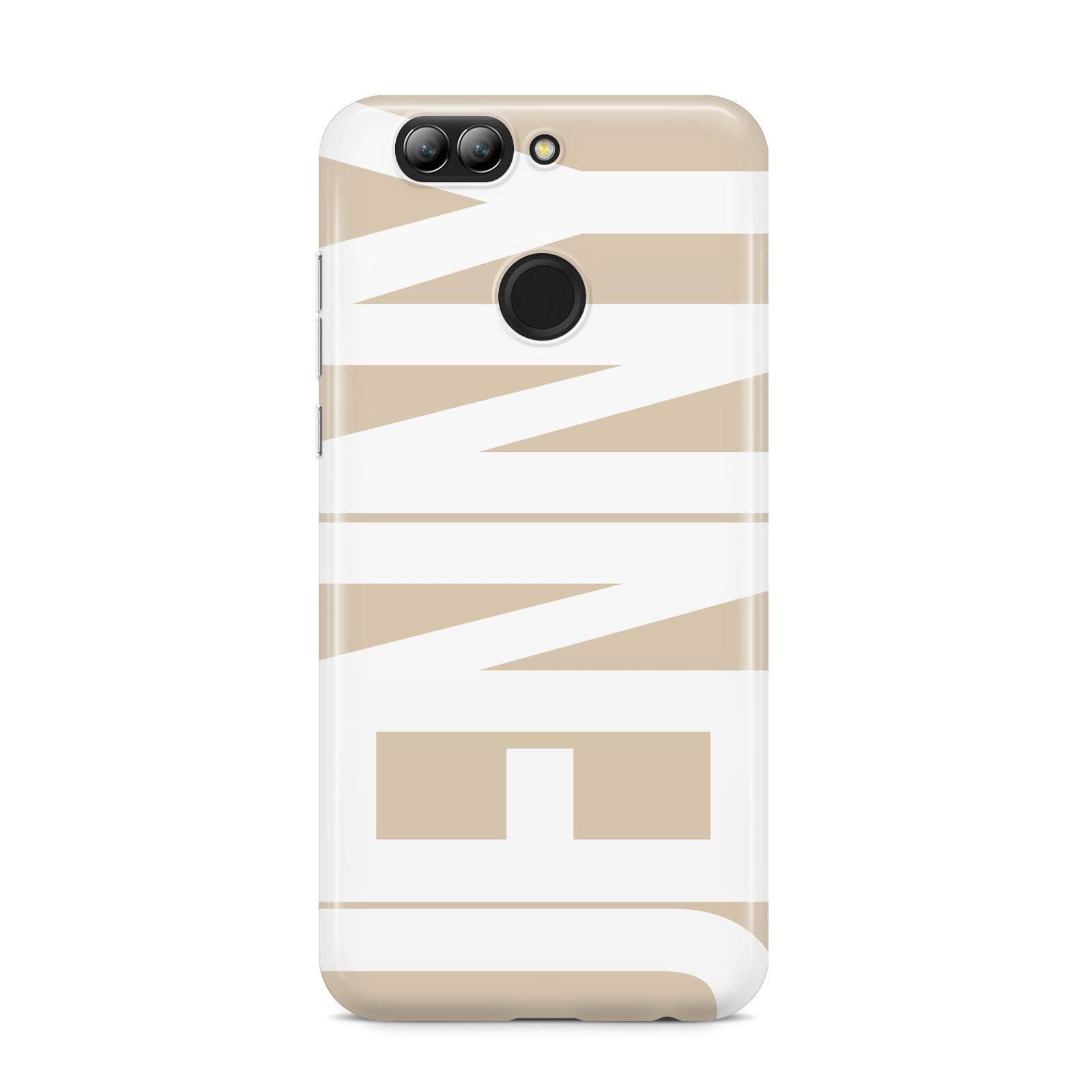 Taupe with Bold White Name Huawei Nova 2s Phone Case