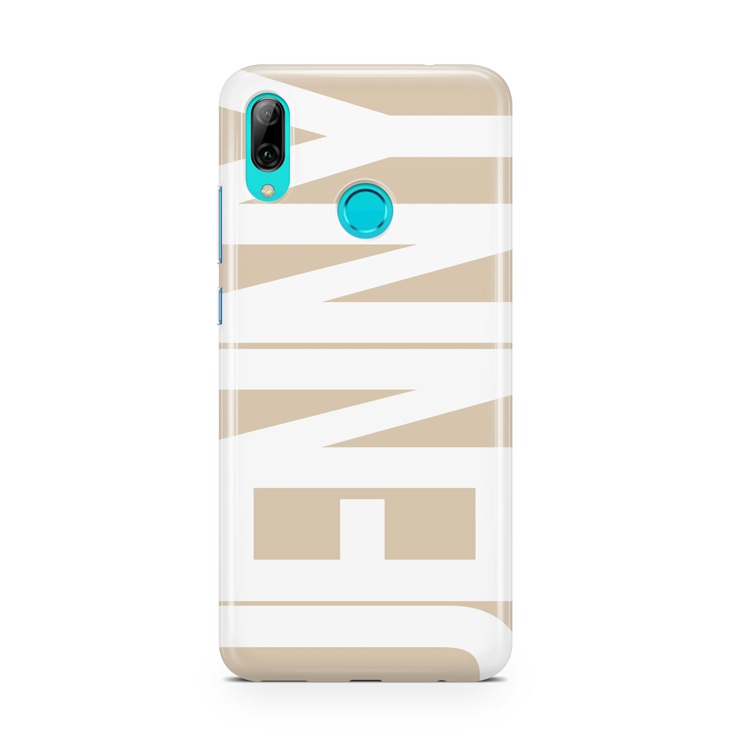 Taupe with Bold White Name Huawei P Smart 2019 Case