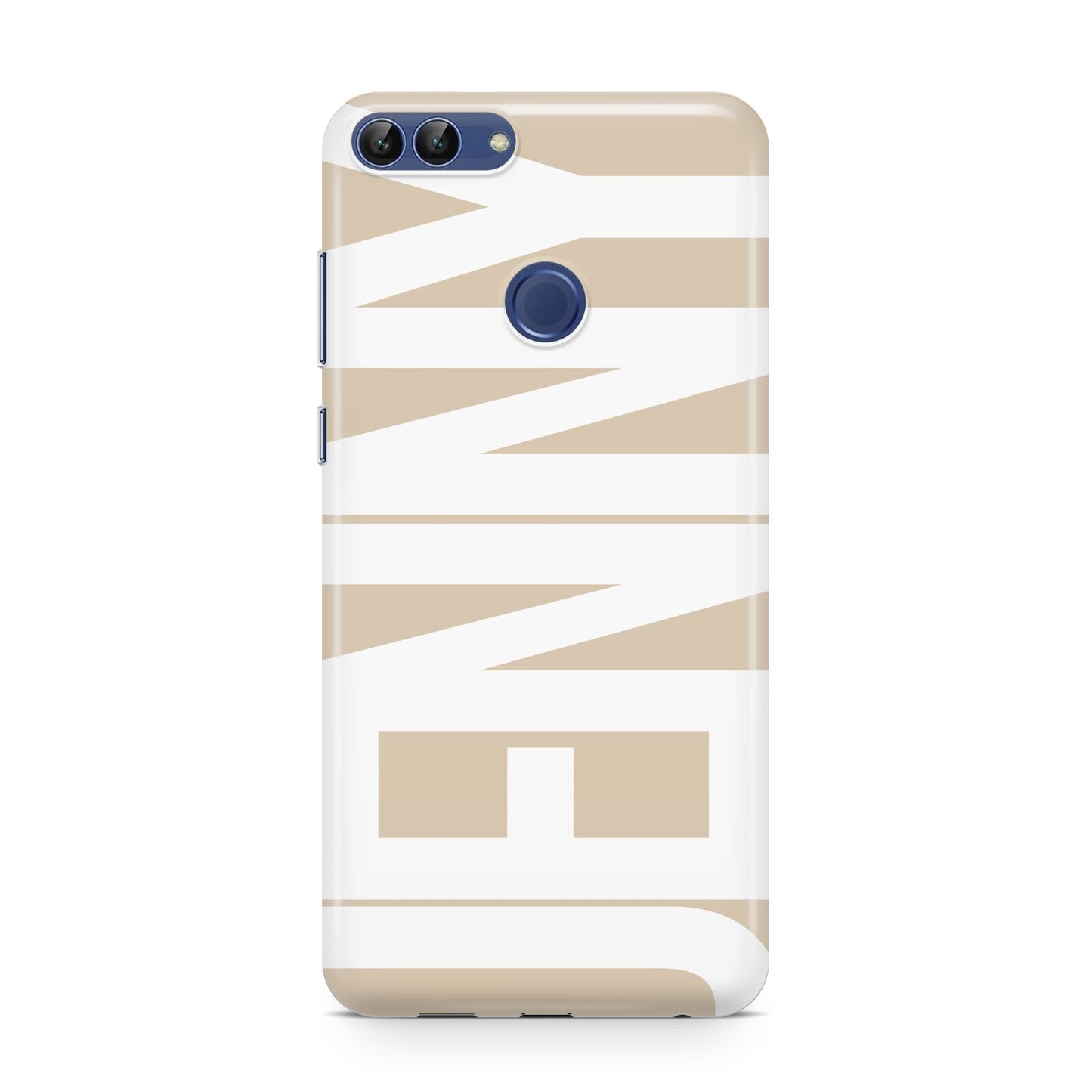 Taupe with Bold White Name Huawei P Smart Case