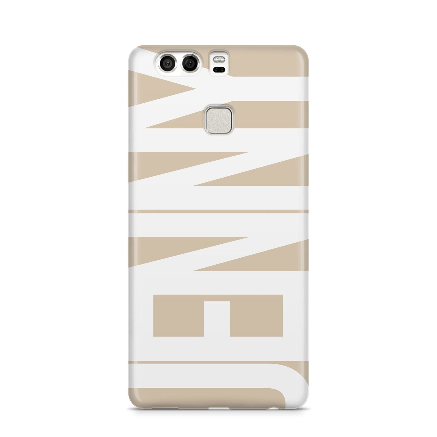 Taupe with Bold White Name Huawei P9 Case