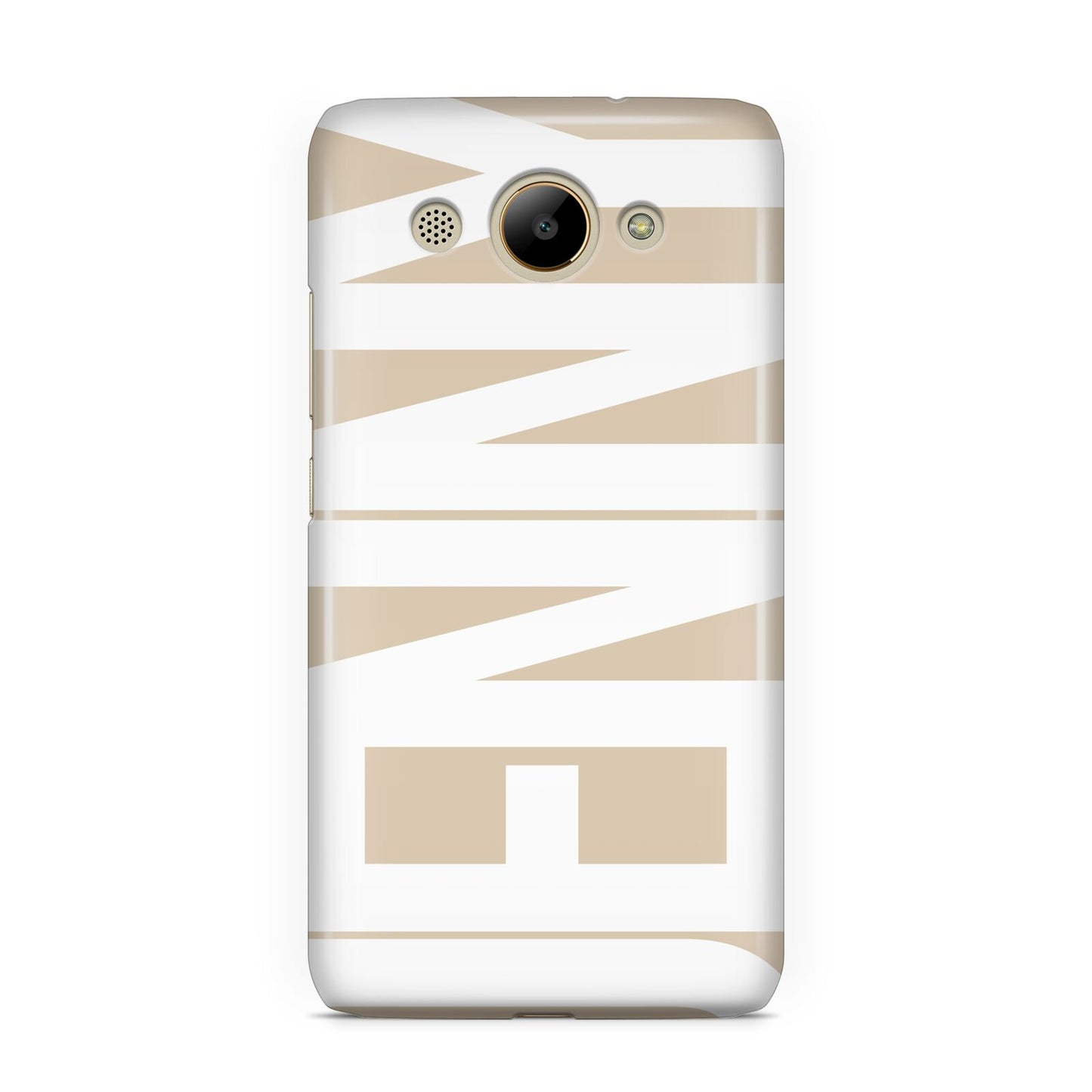 Taupe with Bold White Name Huawei Y3 2017