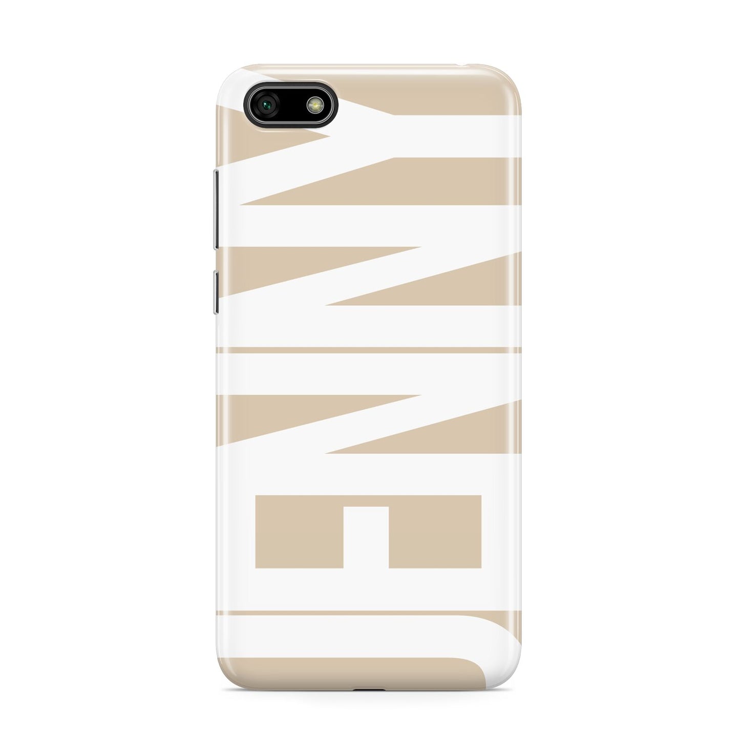 Taupe with Bold White Name Huawei Y5 Prime 2018 Phone Case