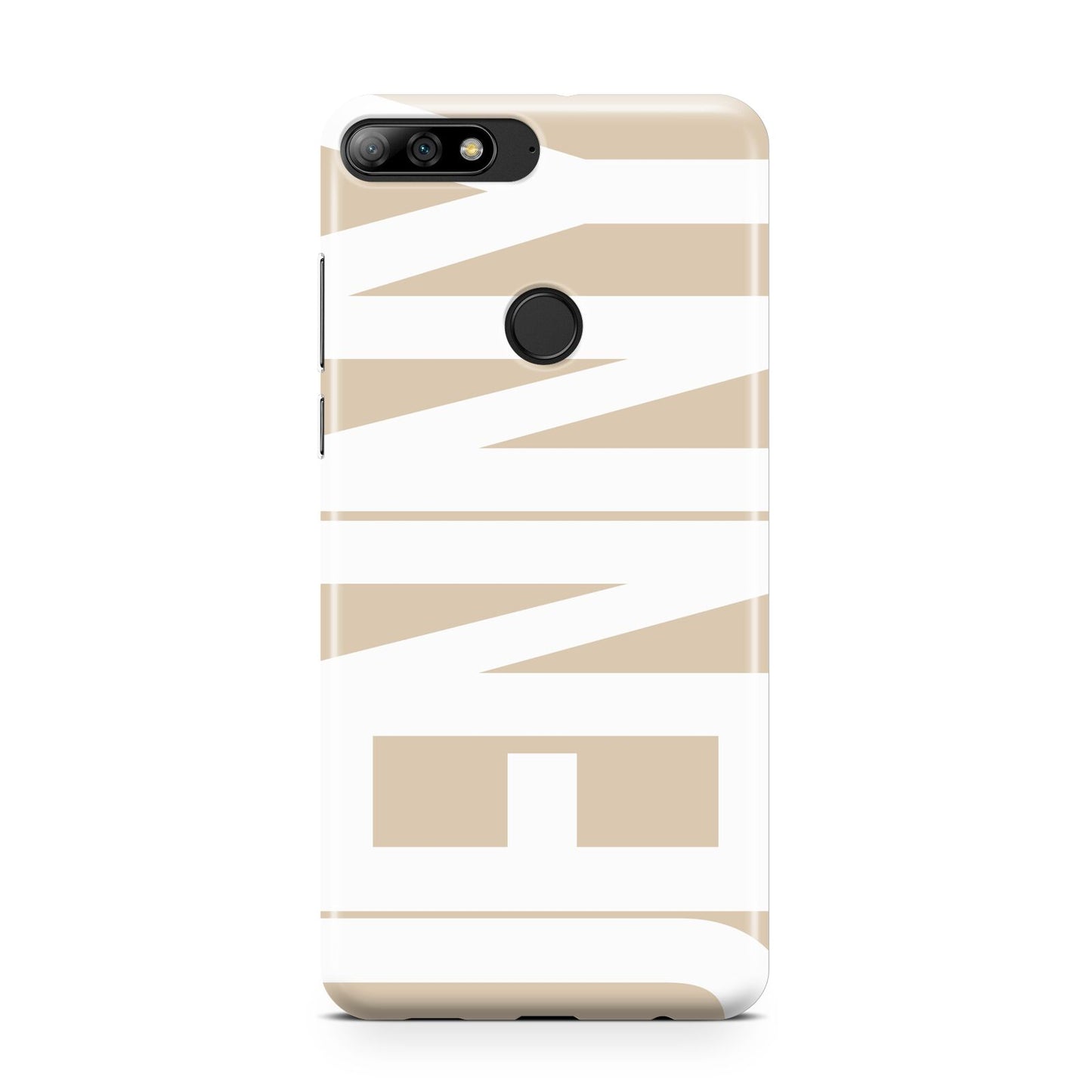 Taupe with Bold White Name Huawei Y7 2018