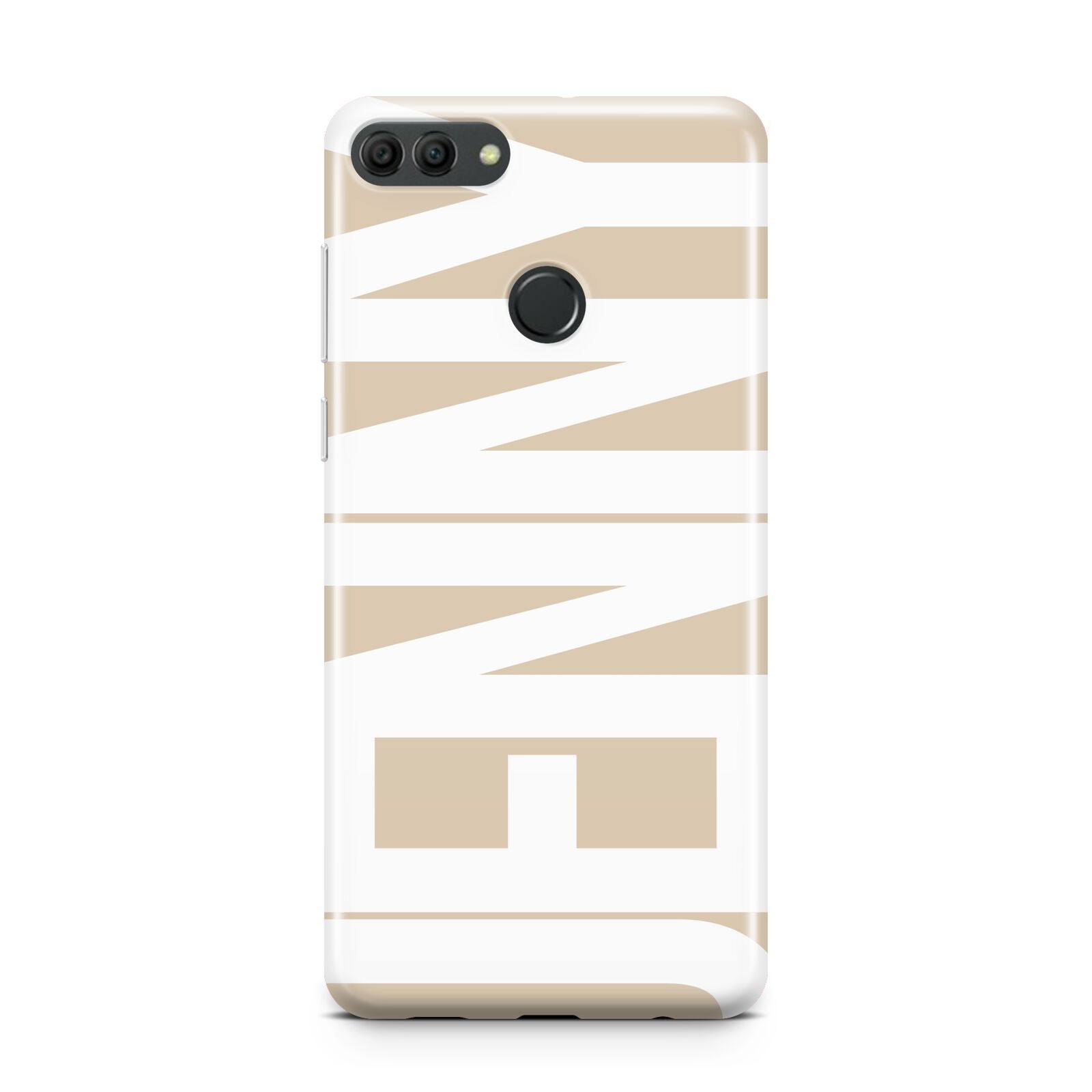 Taupe with Bold White Name Huawei Y9 2018