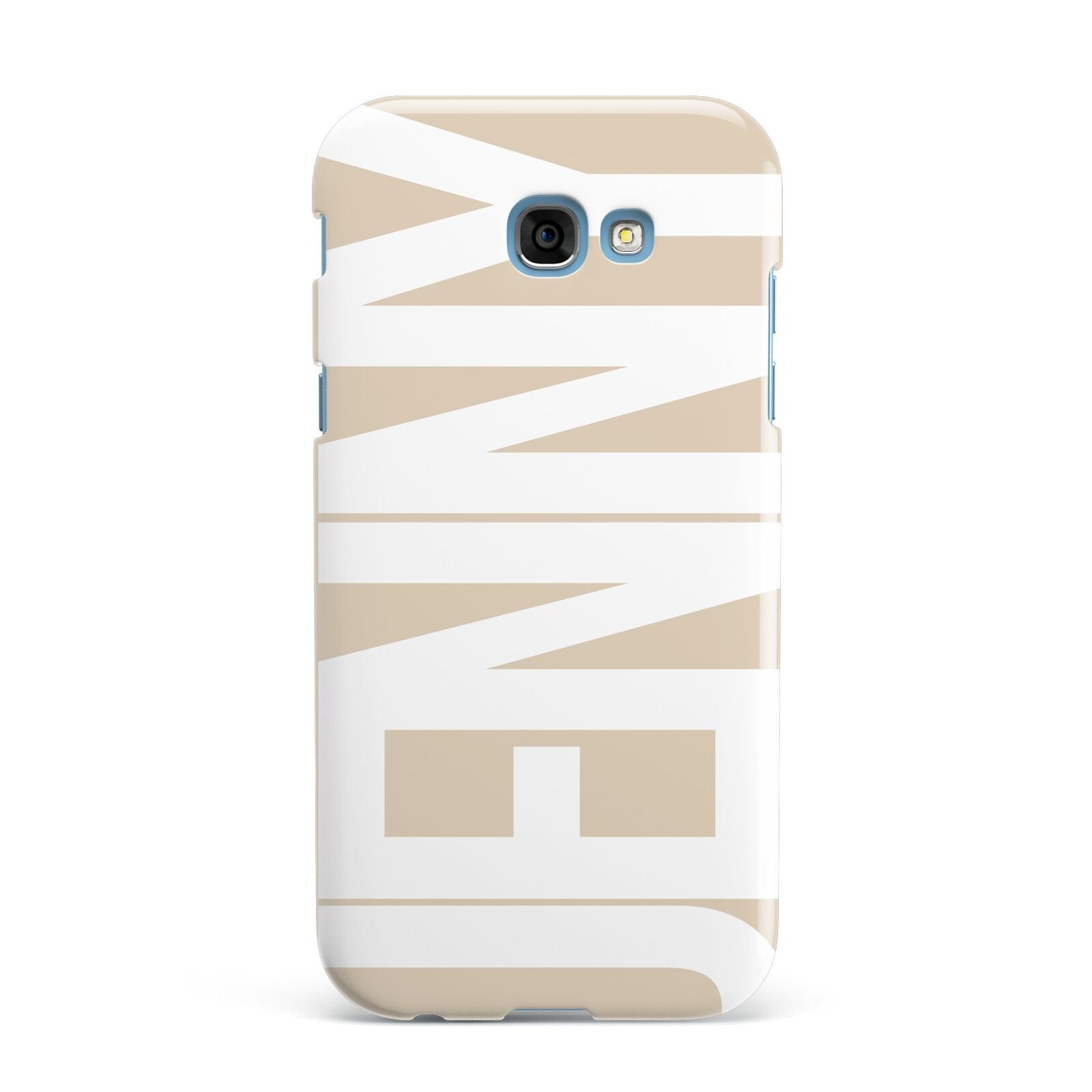 Taupe with Bold White Name Samsung Galaxy A7 2017 Case