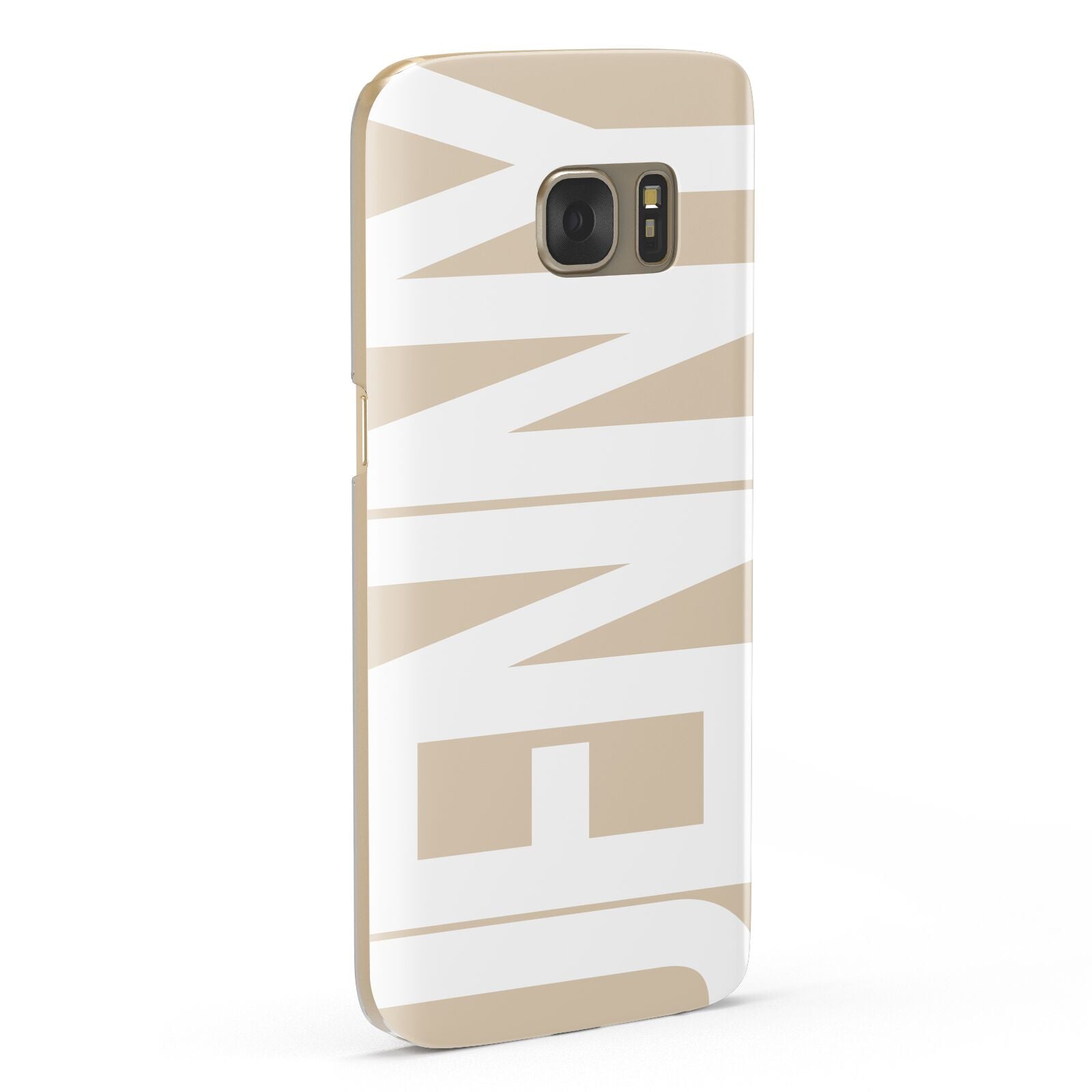 Taupe with Bold White Name Samsung Galaxy Case Fourty Five Degrees