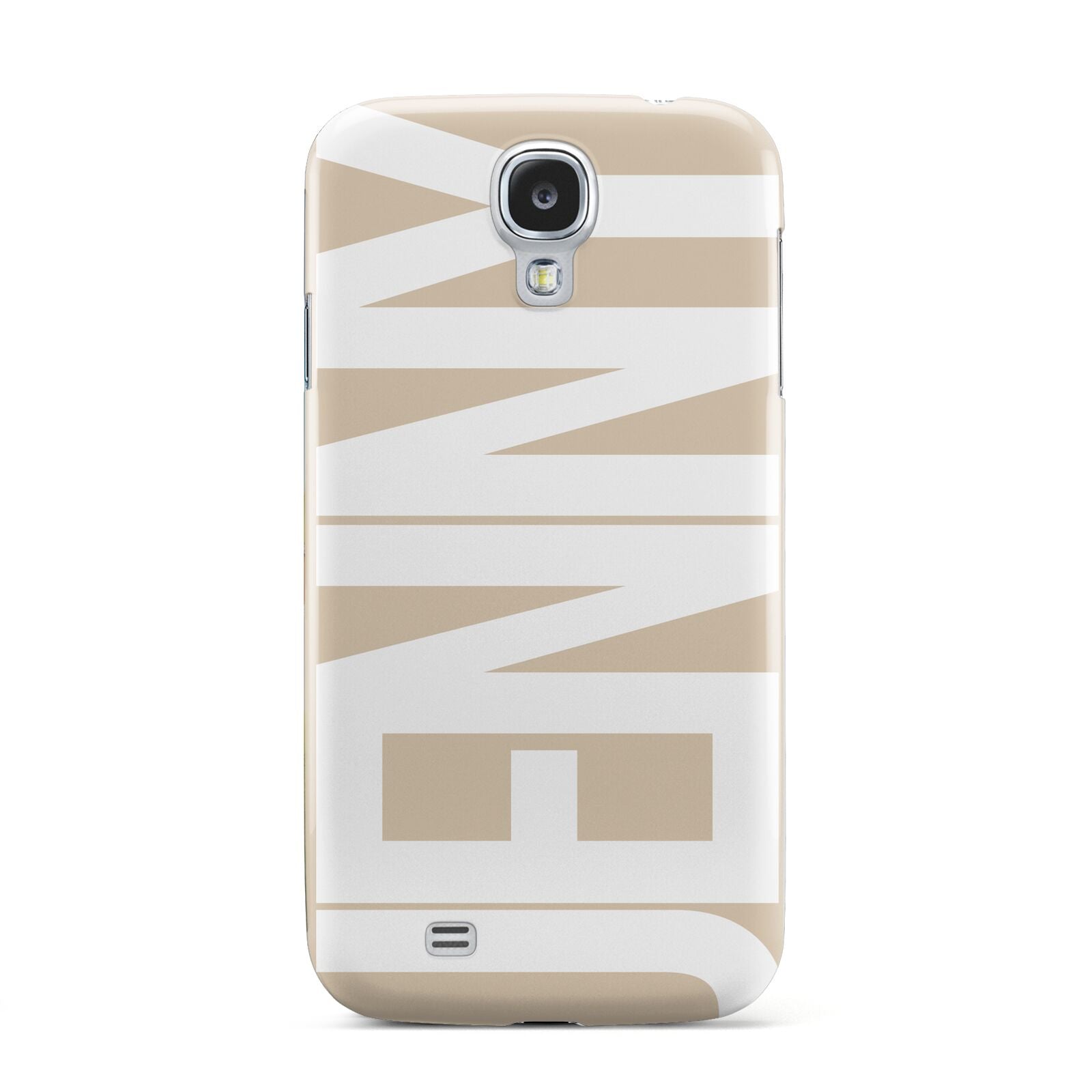 Taupe with Bold White Name Samsung Galaxy S4 Case