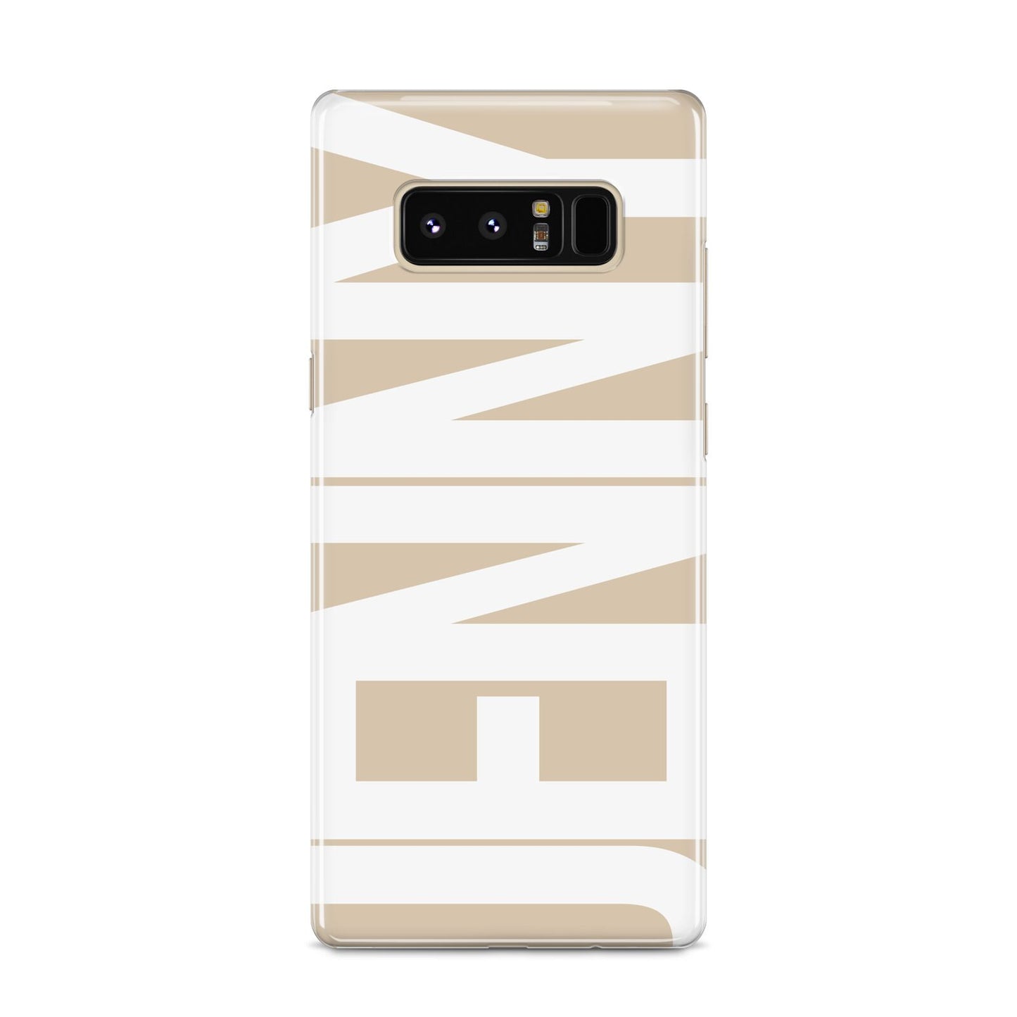 Taupe with Bold White Name Samsung Galaxy S8 Case