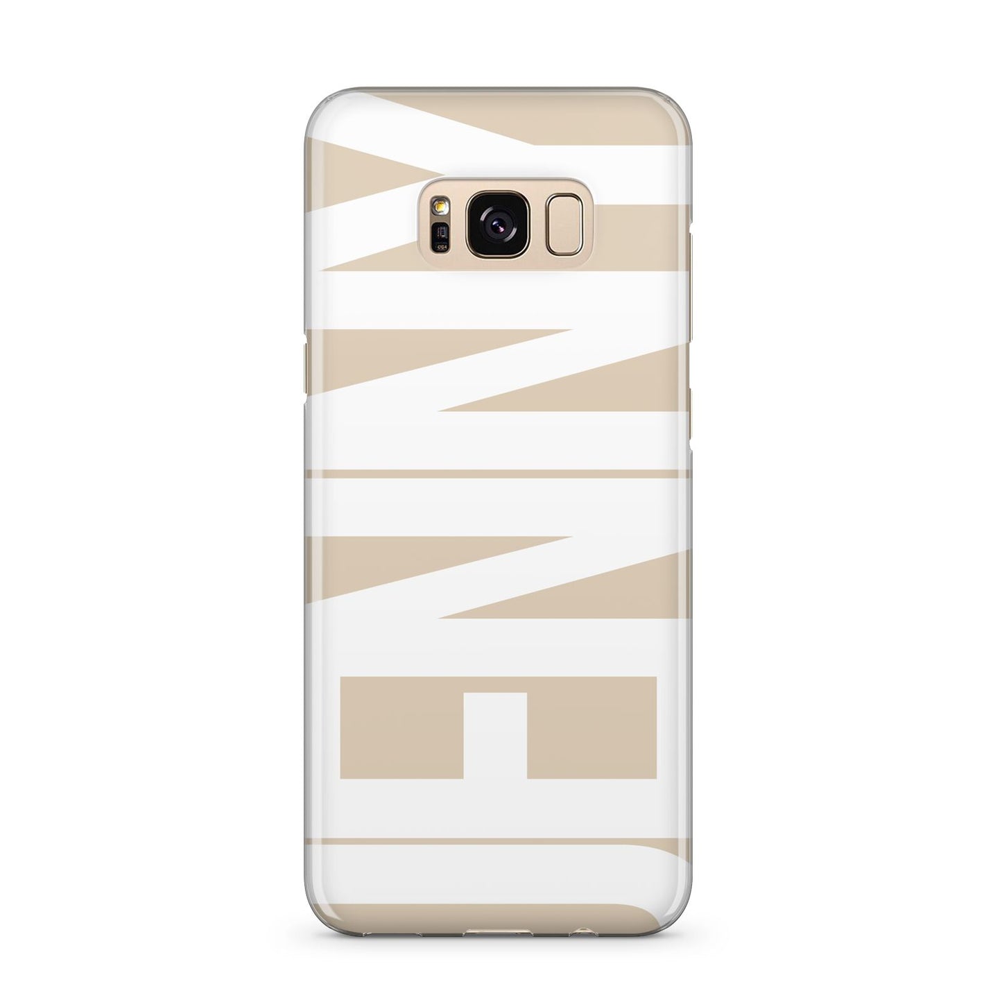 Taupe with Bold White Name Samsung Galaxy S8 Plus Case