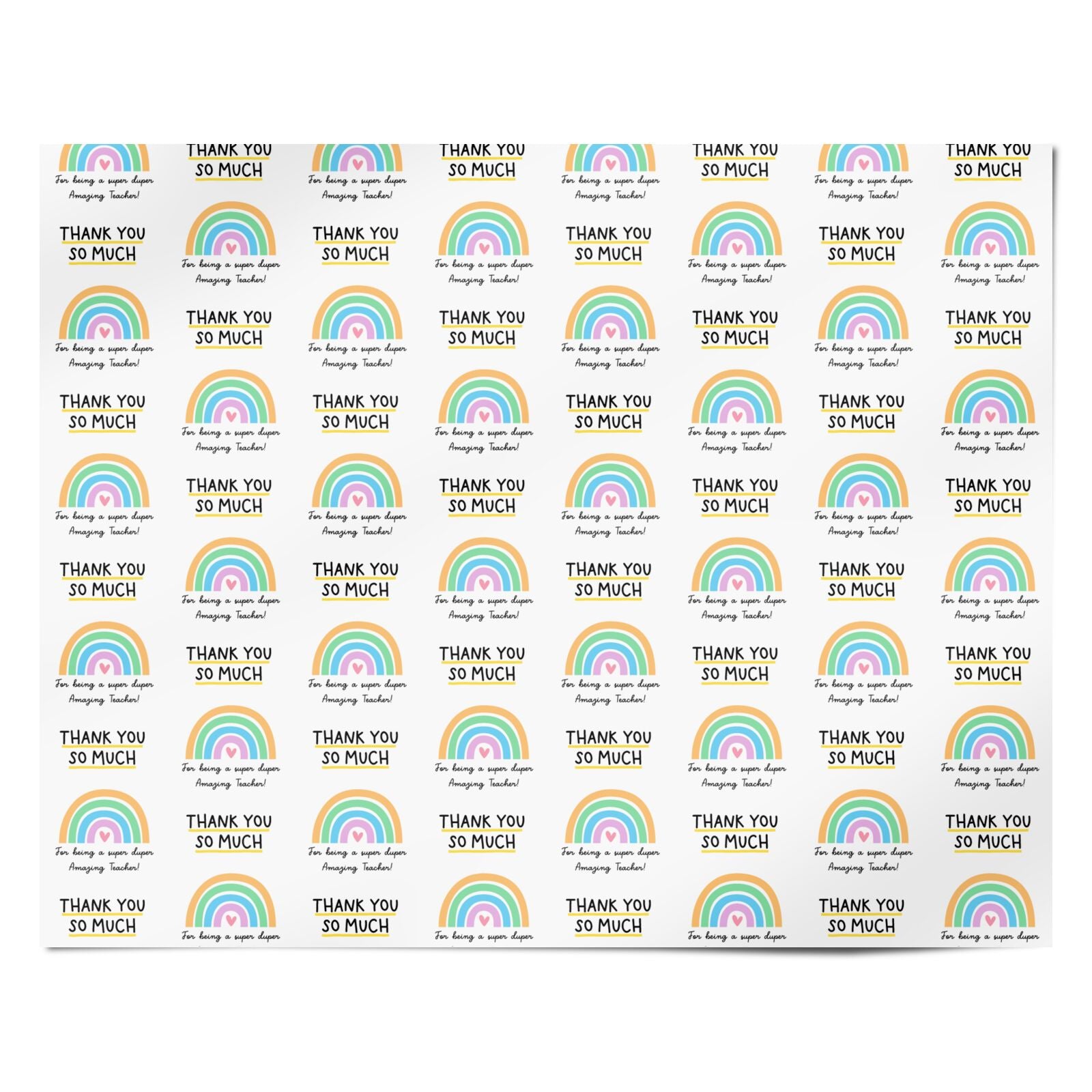 Teacher Thank You So Much Personalised Wrapping Paper Alternative